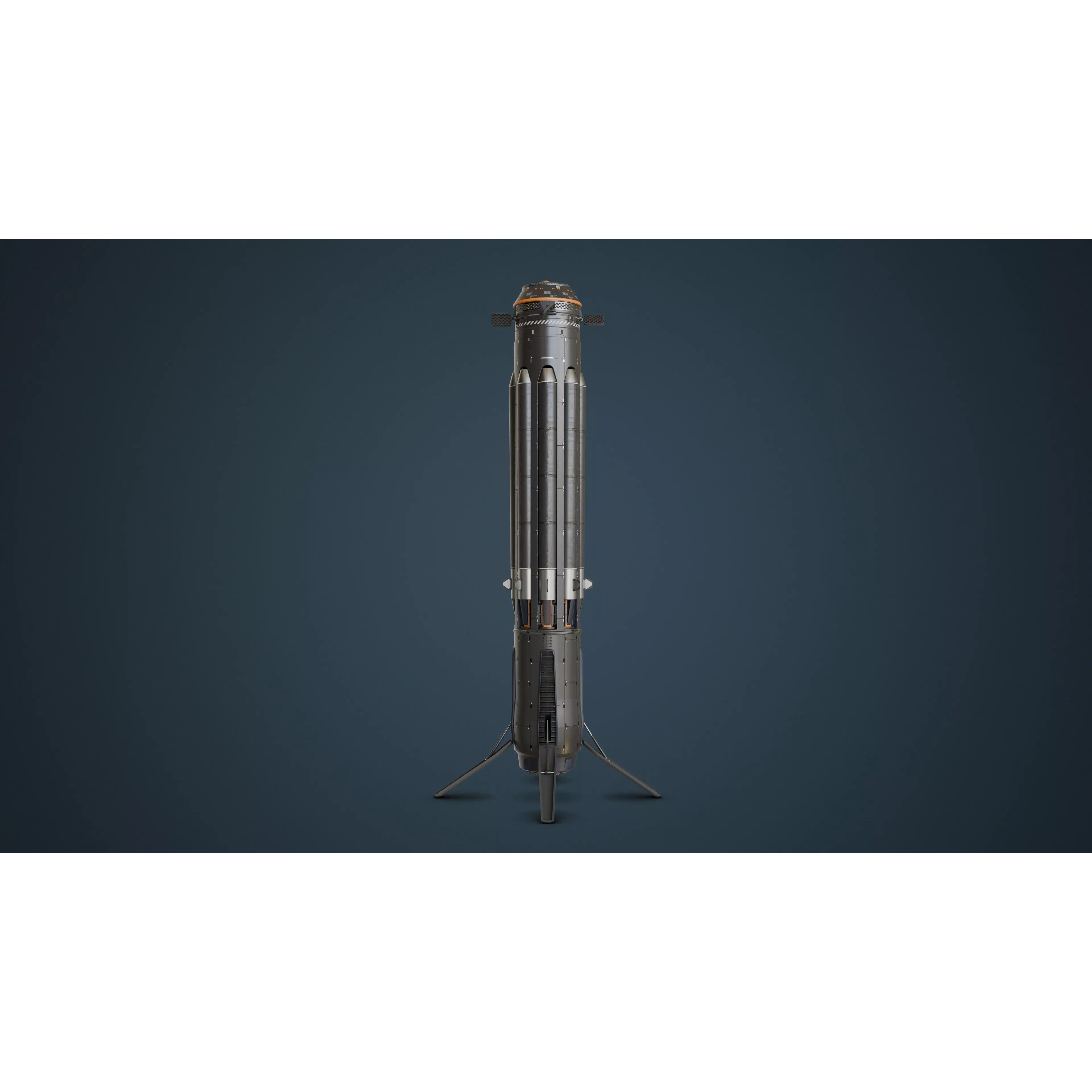 Orbital Weapon Platform - Low-Poly Game-Ready 3D Model - View 15