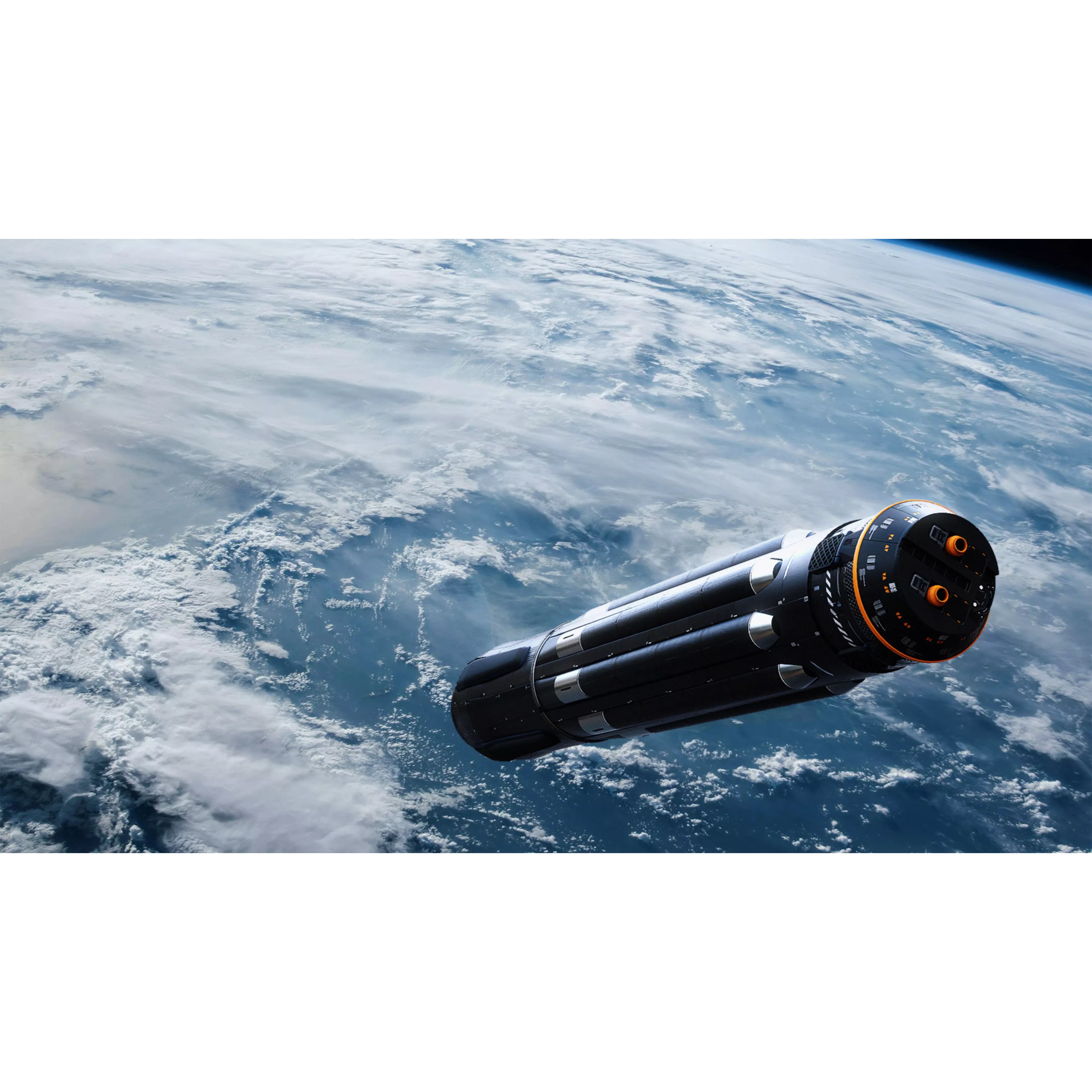 Orbital Weapon Platform - Low-Poly Game-Ready 3D Model - View 3