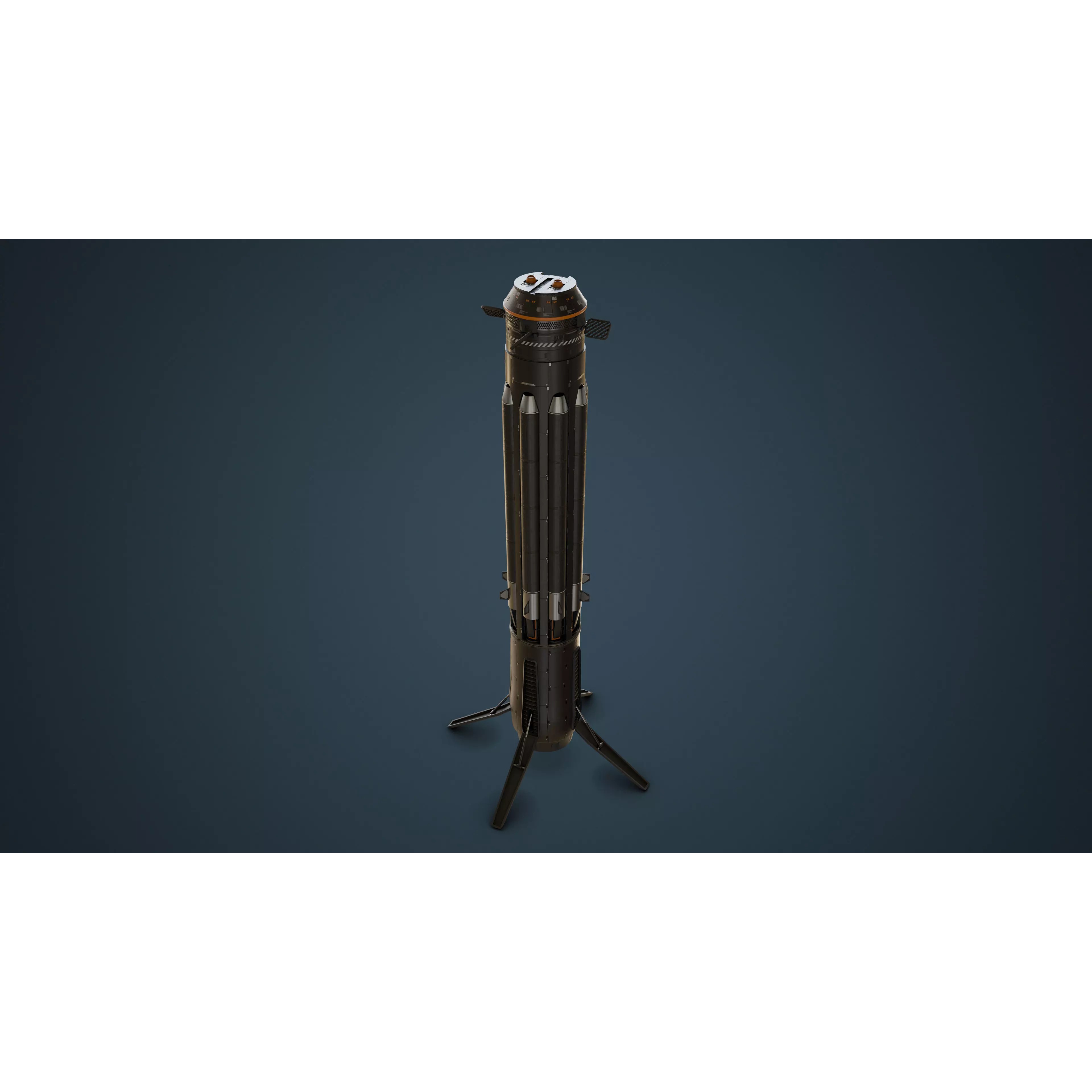 Orbital Weapon Platform - Low-Poly Game-Ready 3D Model - View 7