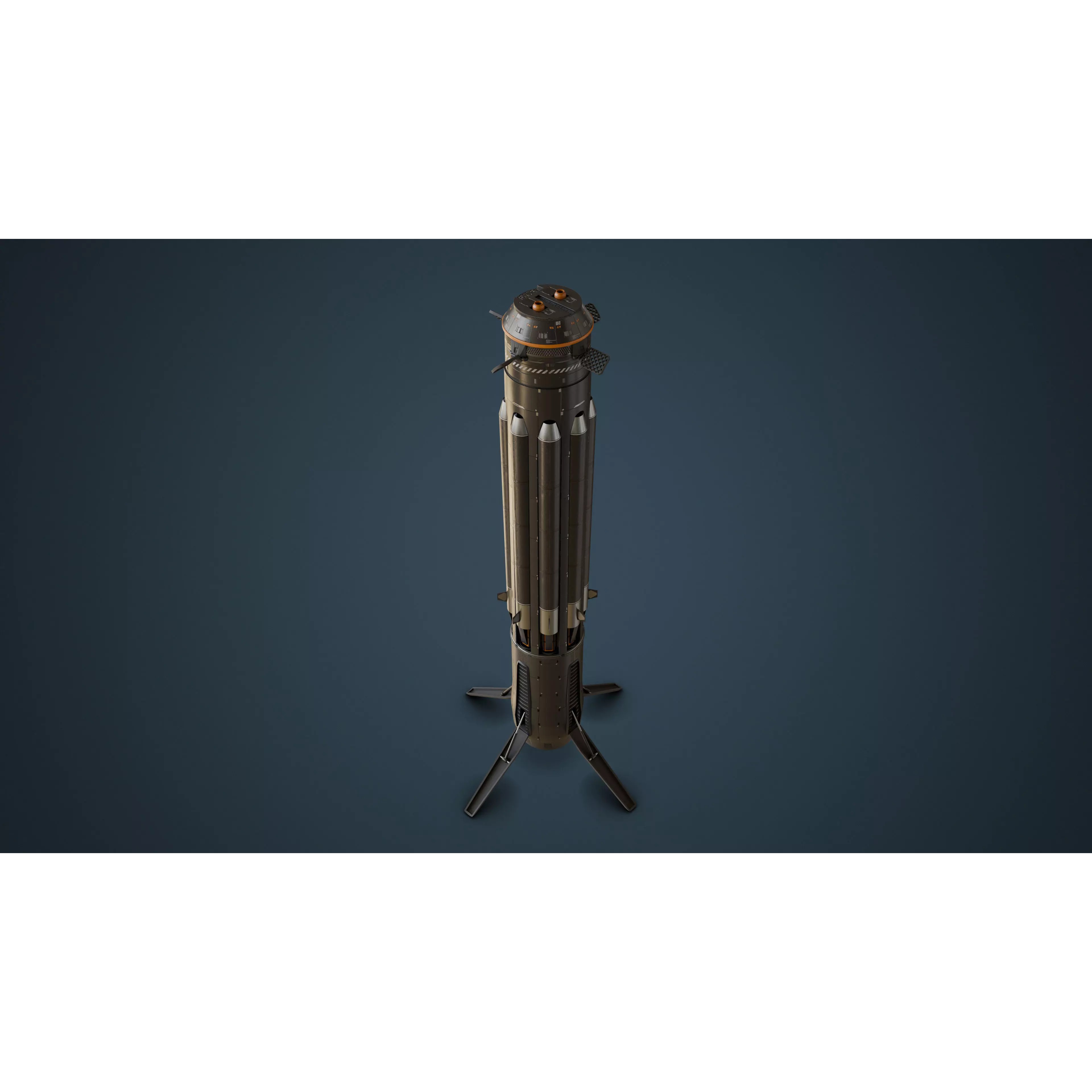 Orbital Weapon Platform - Low-Poly Game-Ready 3D Model - View 9