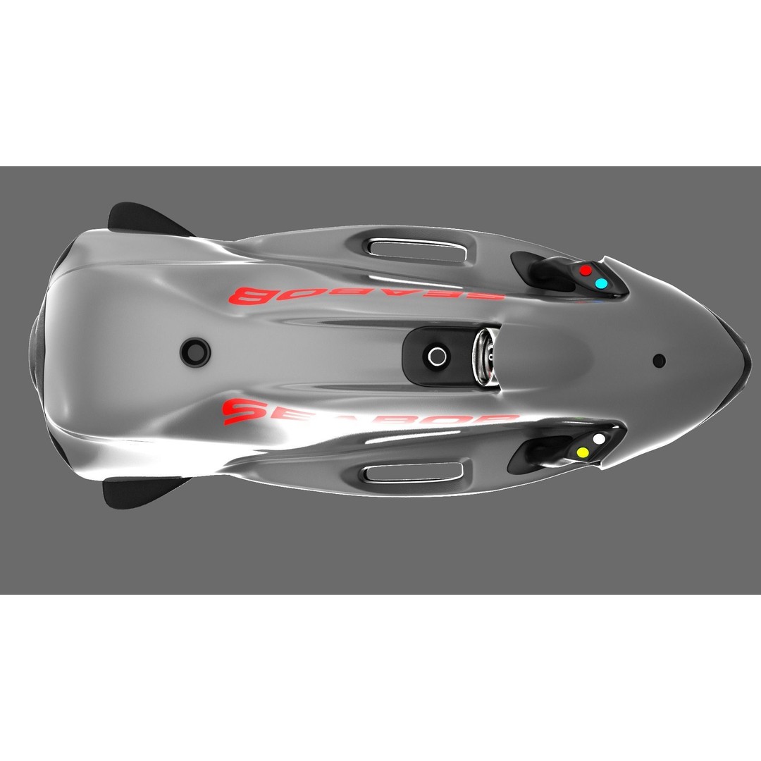 Seabob 3D Model – Low Poly Underwater Scooter with PBR Textures - View 11