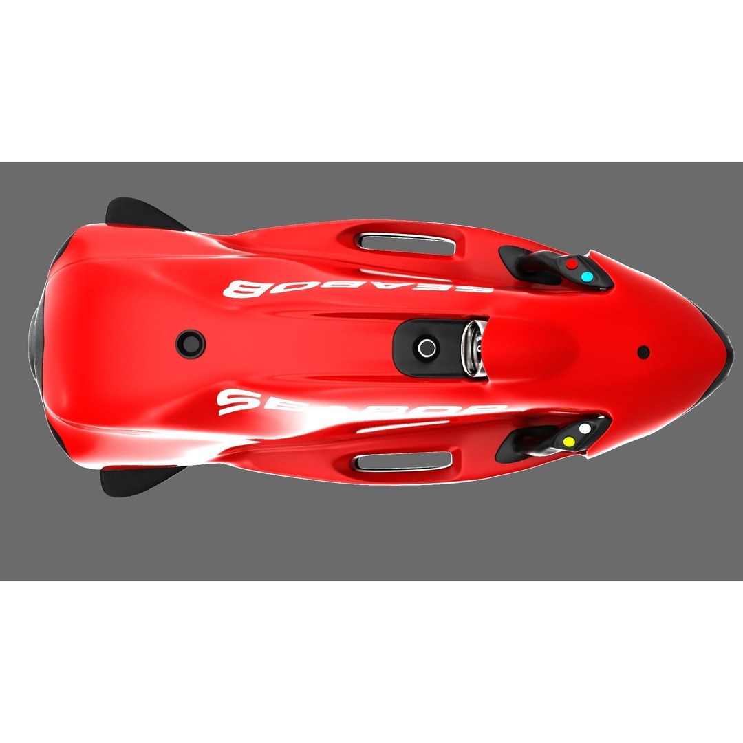 Seabob 3D Model – Low Poly Underwater Scooter with PBR Textures - View 12