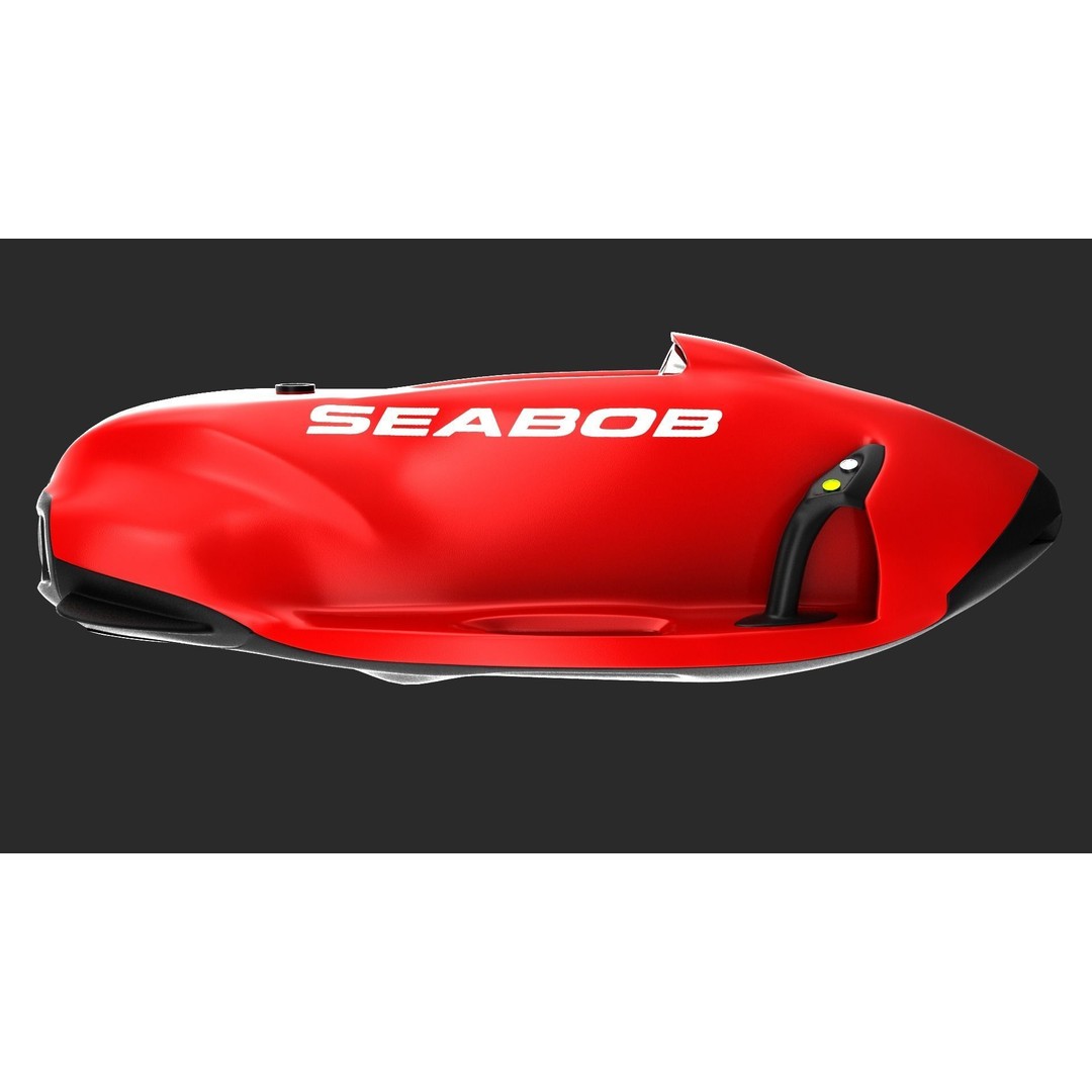 Seabob 3D Model – Low Poly Underwater Scooter with PBR Textures - View 16