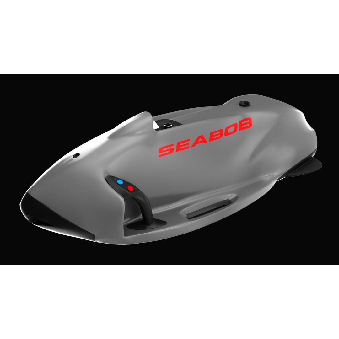 Seabob 3D Model – Low Poly Underwater Scooter with PBR Textures - View 4