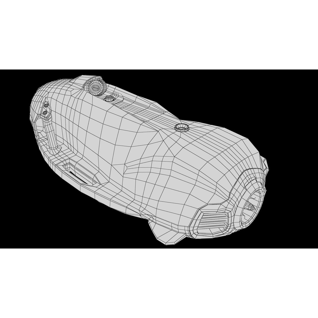 Seabob 3D Model – Low Poly Underwater Scooter with PBR Textures - View 42