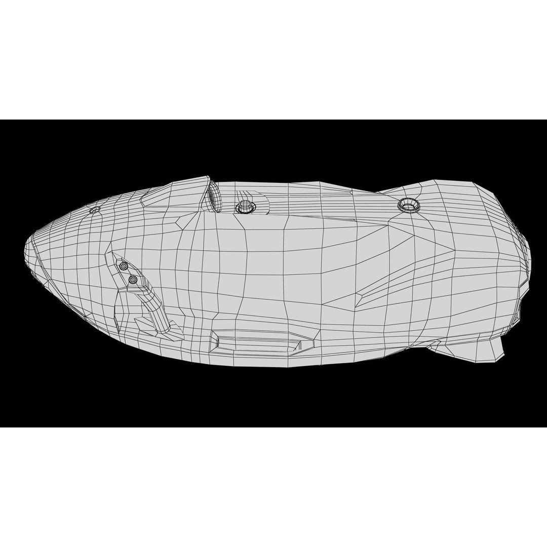 Seabob 3D Model – Low Poly Underwater Scooter with PBR Textures - View 43