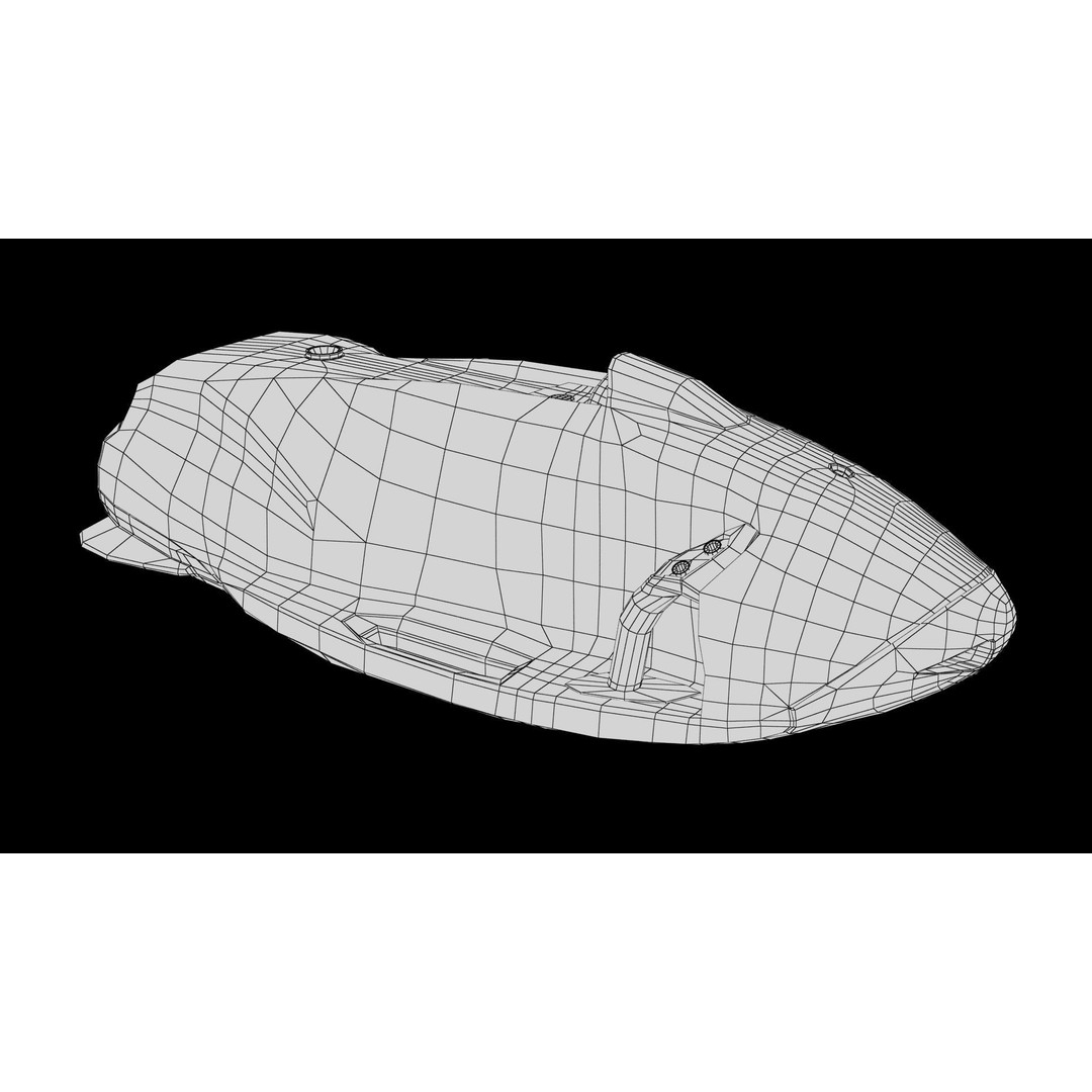 Seabob 3D Model – Low Poly Underwater Scooter with PBR Textures - View 44