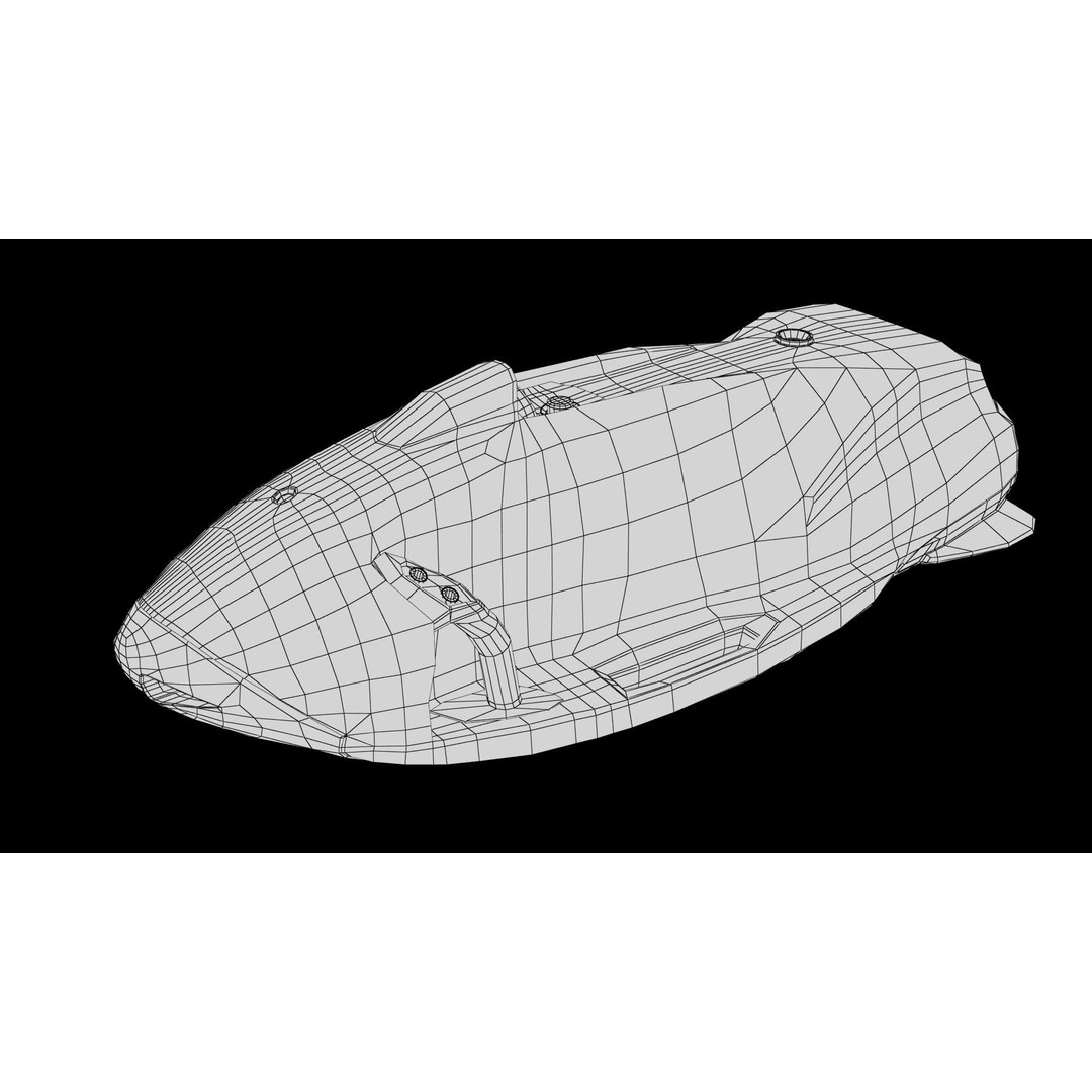 Seabob 3D Model – Low Poly Underwater Scooter with PBR Textures - View 46