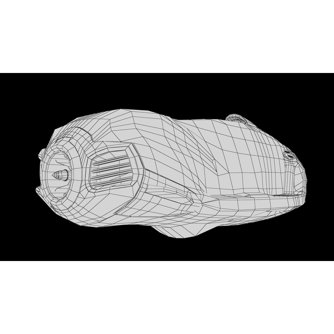 Seabob 3D Model – Low Poly Underwater Scooter with PBR Textures - View 47