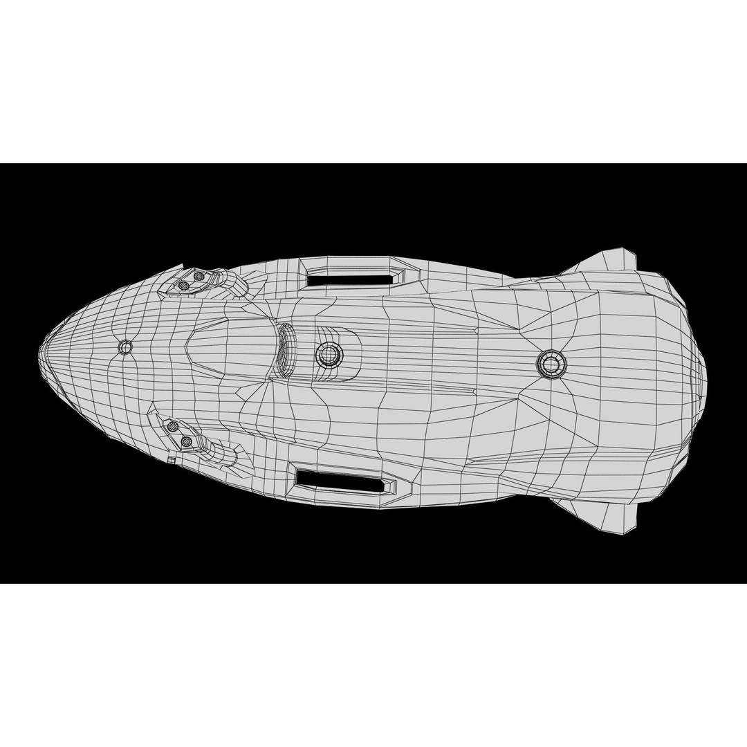 Seabob 3D Model – Low Poly Underwater Scooter with PBR Textures - View 49