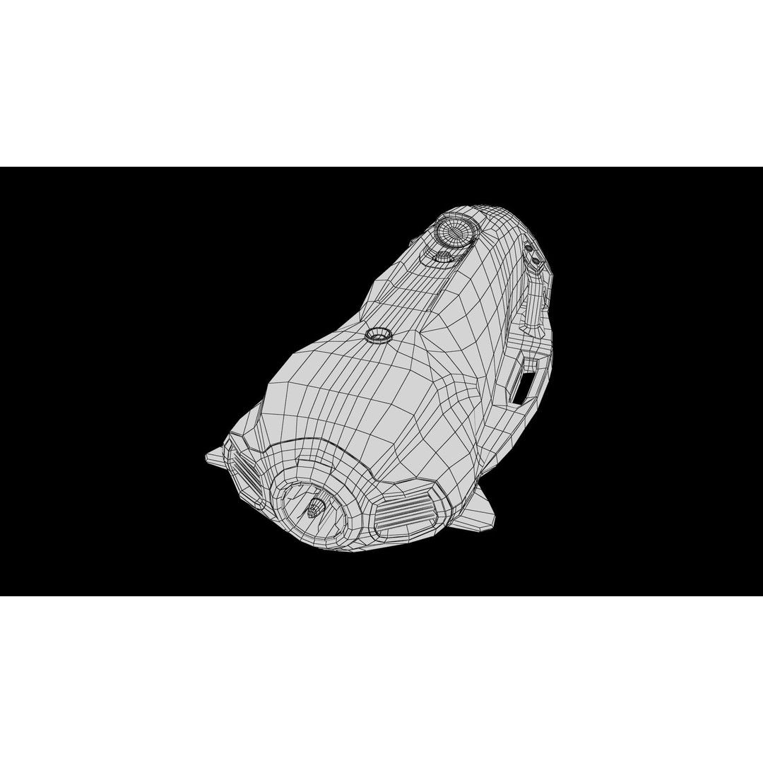 Seabob 3D Model – Low Poly Underwater Scooter with PBR Textures - View 51