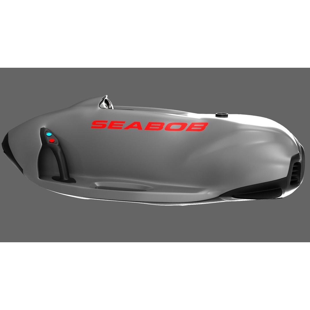 Seabob 3D Model – Low Poly Underwater Scooter with PBR Textures - View 9