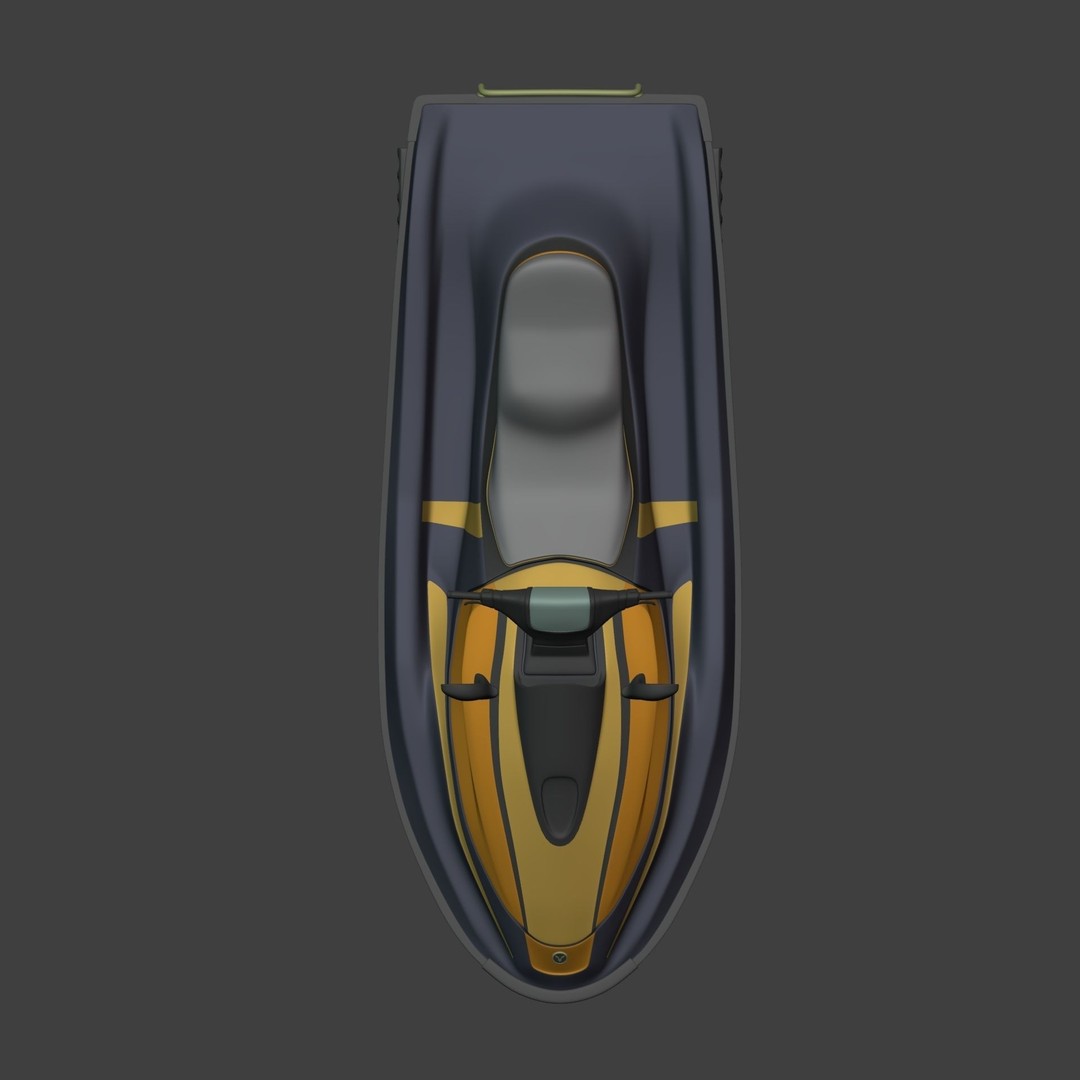 Generic Jet Ski 3D Model – Low Poly Vehicle Asset, FBX, Blender - View 15