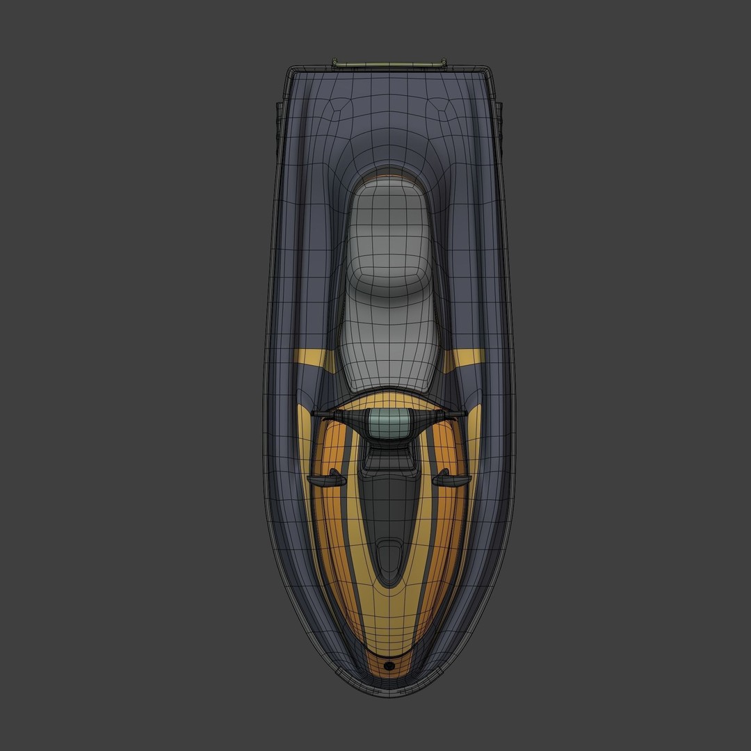 Generic Jet Ski 3D Model – Low Poly Vehicle Asset, FBX, Blender - View 16