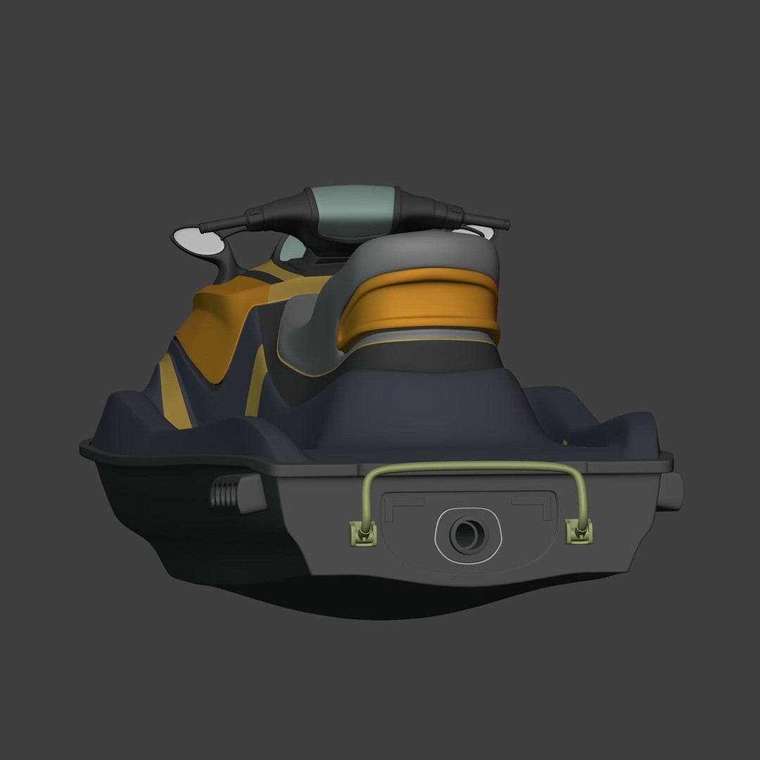 Generic Jet Ski 3D Model – Low Poly Vehicle Asset, FBX, Blender - View 19