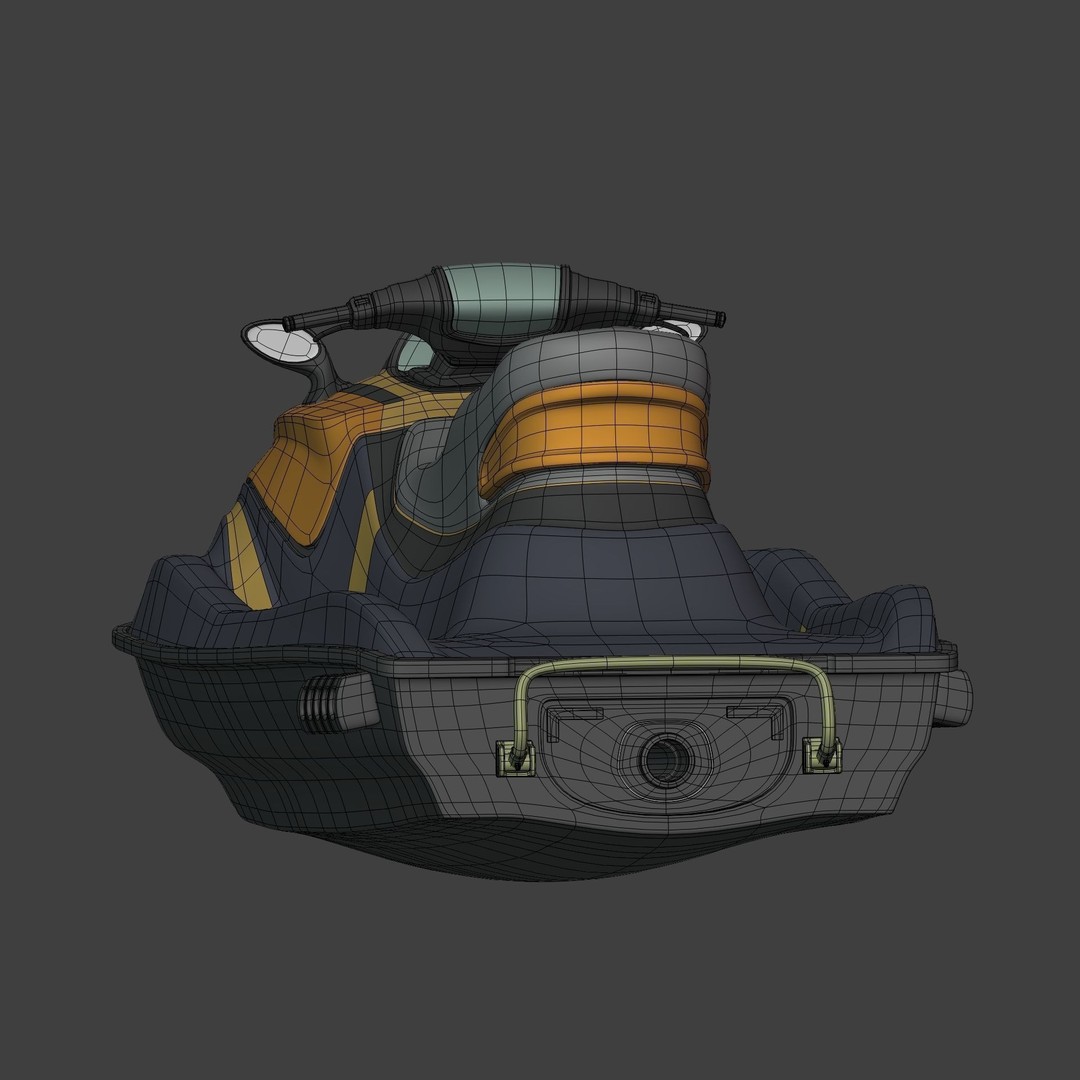 Generic Jet Ski 3D Model – Low Poly Vehicle Asset, FBX, Blender - View 20