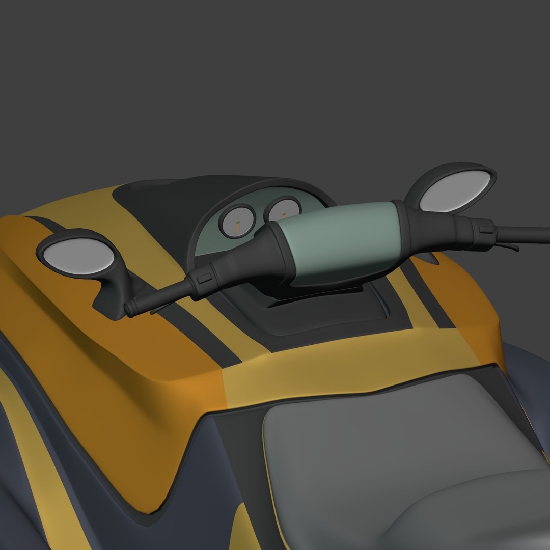 Generic Jet Ski 3D Model – Low Poly Vehicle Asset, FBX, Blender - View 21