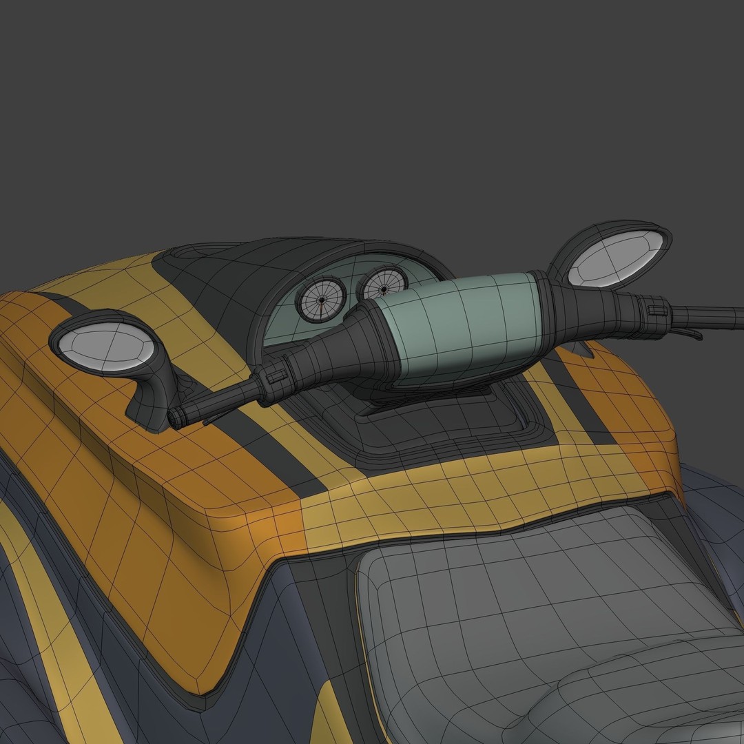 Generic Jet Ski 3D Model – Low Poly Vehicle Asset, FBX, Blender - View 22