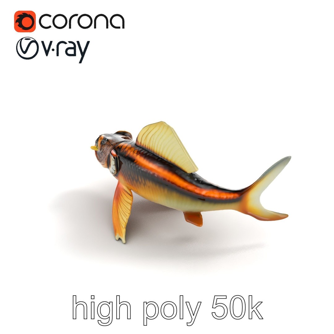 Dragonfish Stomias Boa 3D Model – Realistic Low-Poly Game Asset, FBX - View 11