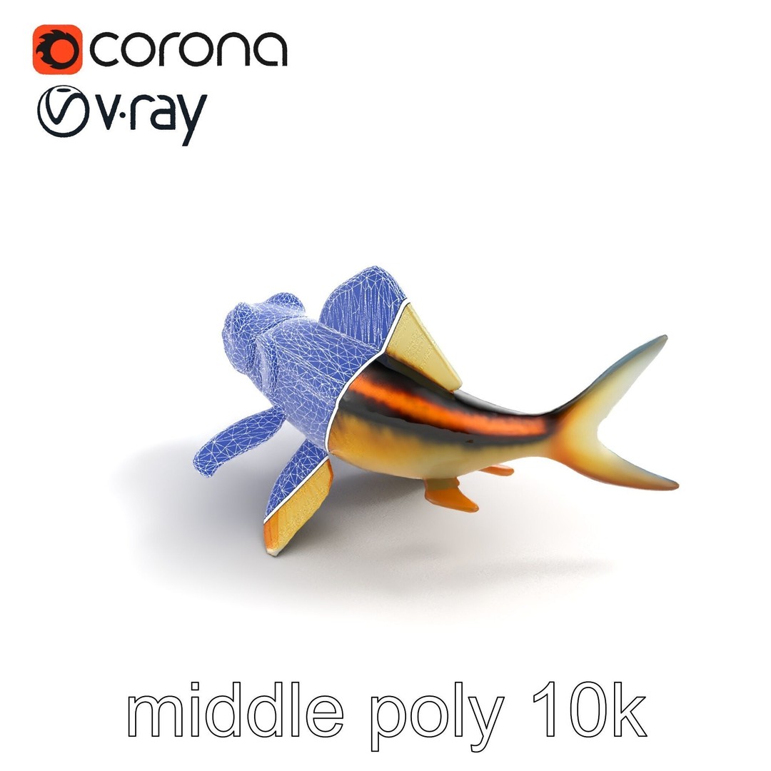 Dragonfish Stomias Boa 3D Model – Realistic Low-Poly Game Asset, FBX - View 12