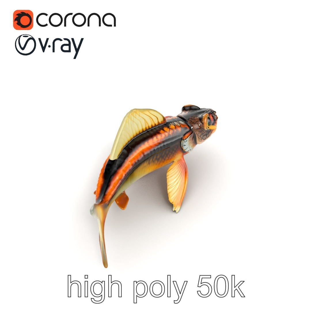 Dragonfish Stomias Boa 3D Model – Realistic Low-Poly Game Asset, FBX - View 14