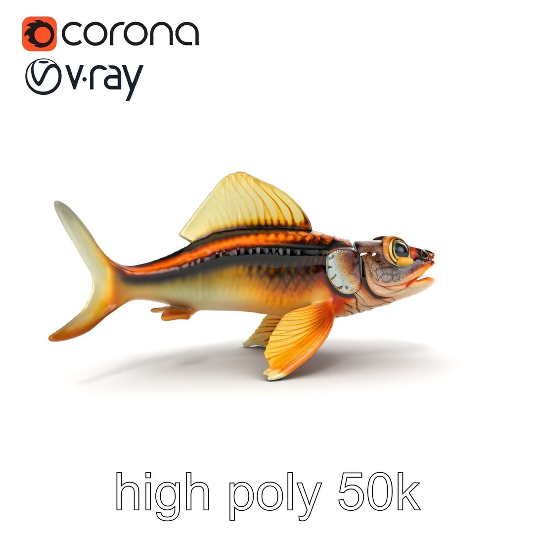 Dragonfish Stomias Boa 3D Model – Realistic Low-Poly Game Asset, FBX - View 19