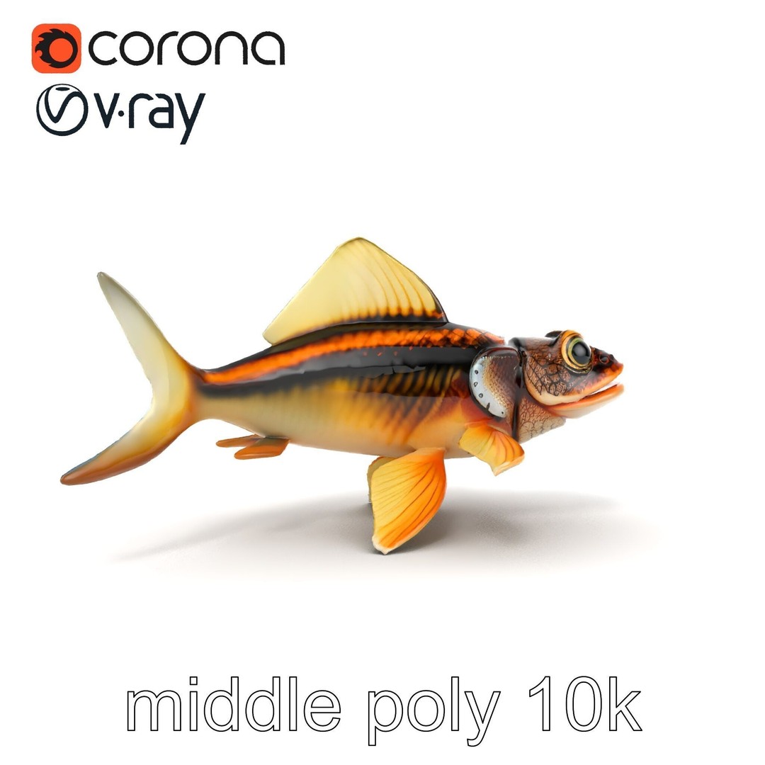 Dragonfish Stomias Boa 3D Model – Realistic Low-Poly Game Asset, FBX - View 23