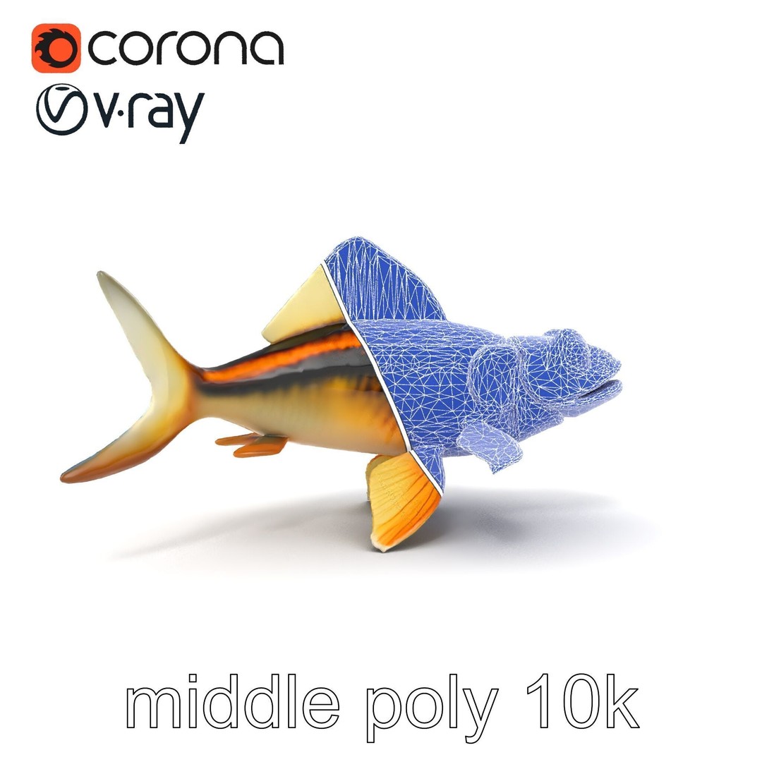 Dragonfish Stomias Boa 3D Model – Realistic Low-Poly Game Asset, FBX - View 25