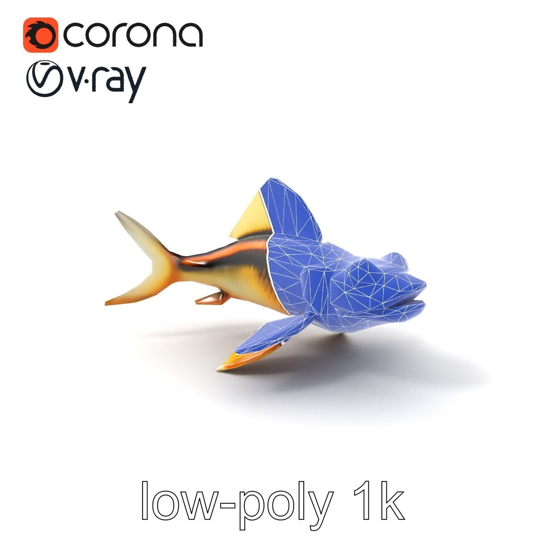 Dragonfish Stomias Boa 3D Model – Realistic Low-Poly Game Asset, FBX - View 8