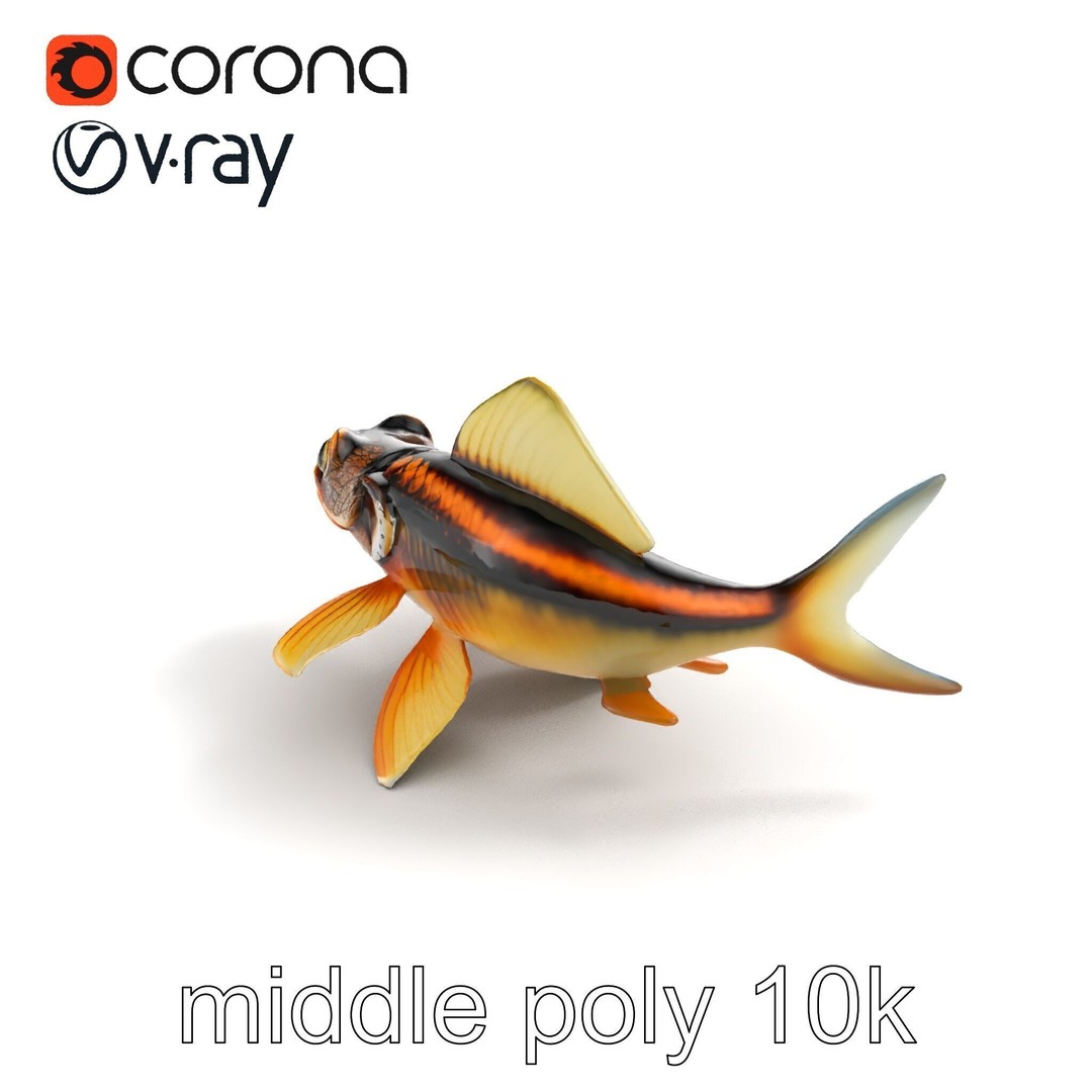 Dragonfish Stomias Boa 3D Model – Realistic Low-Poly Game Asset, FBX - View 9