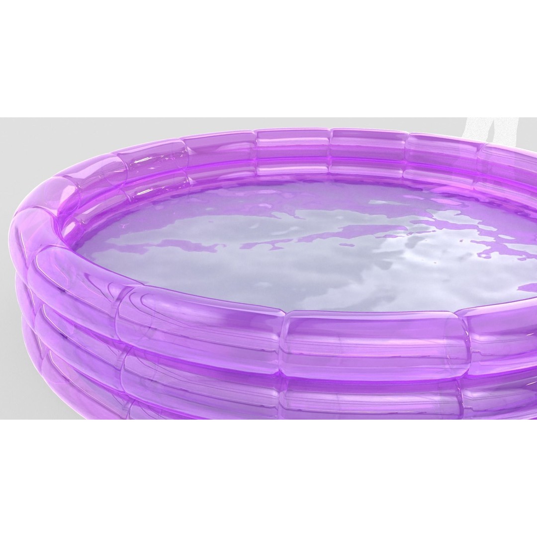 Inflatable Pool 3D Model – Realistic Design, FBX Format, Game-Ready - View 3