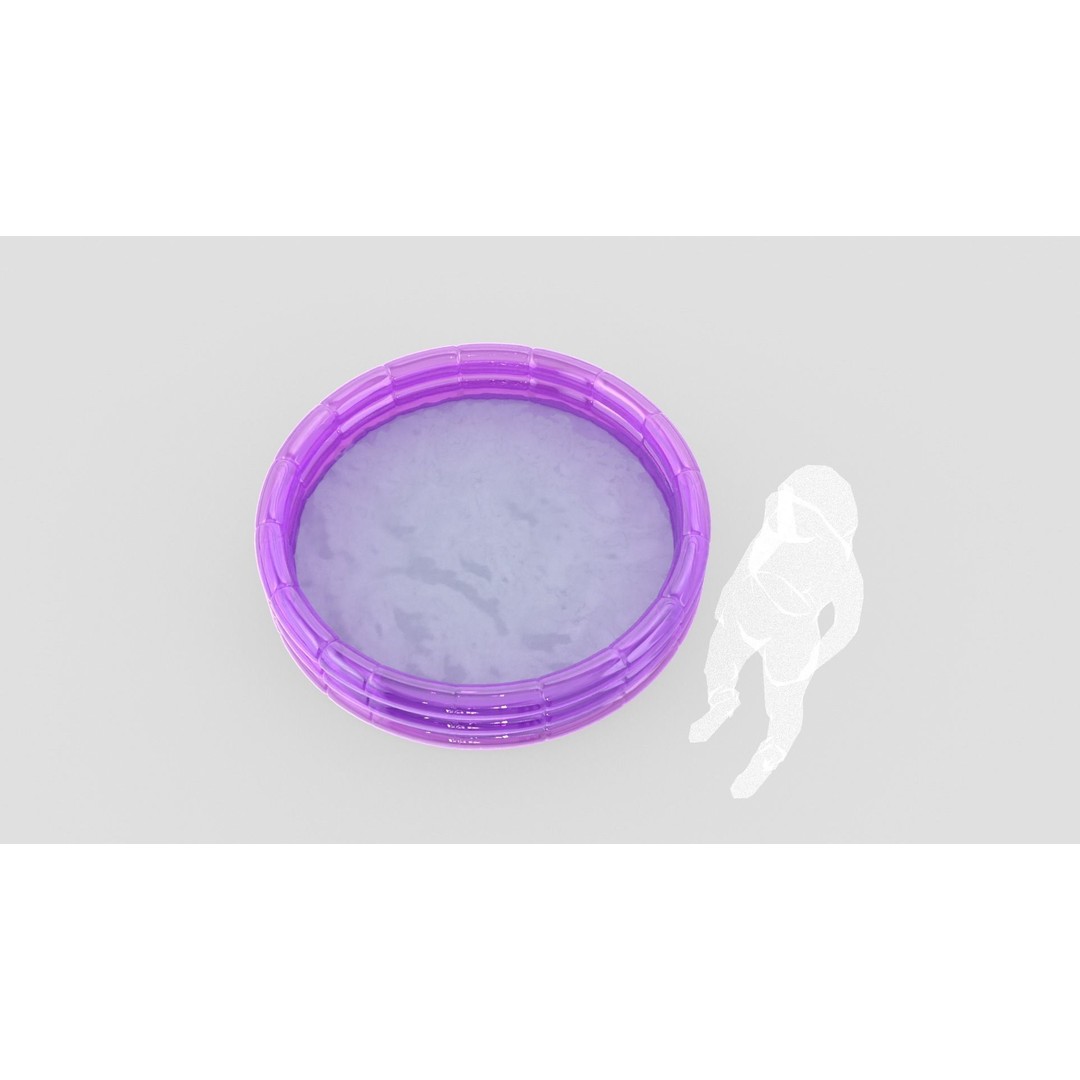 Inflatable Pool 3D Model – Realistic Design, FBX Format, Game-Ready - View 6