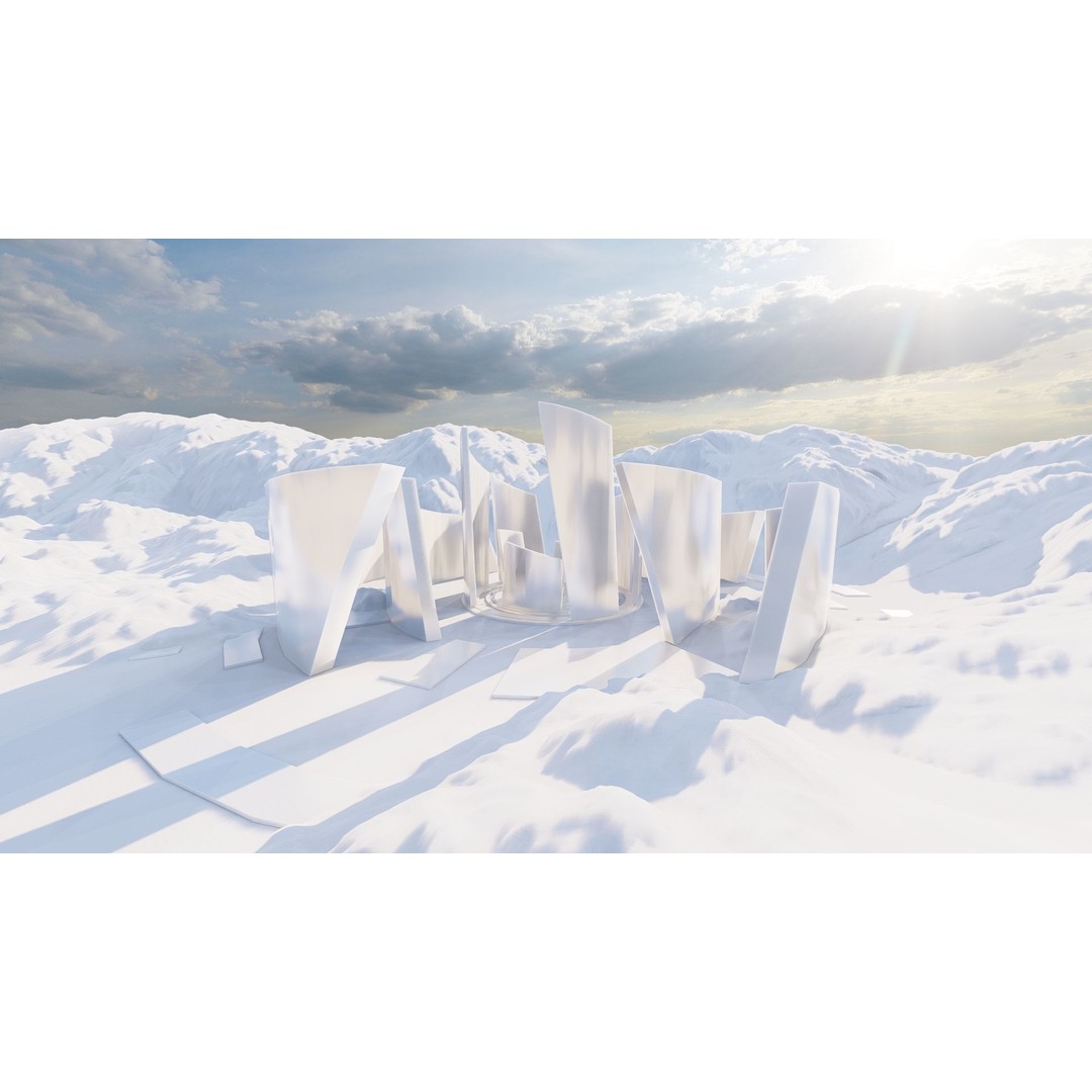 Futuristic Desert Retreat 3D Model – Modern Oasis, Rigged, PBR - View 18