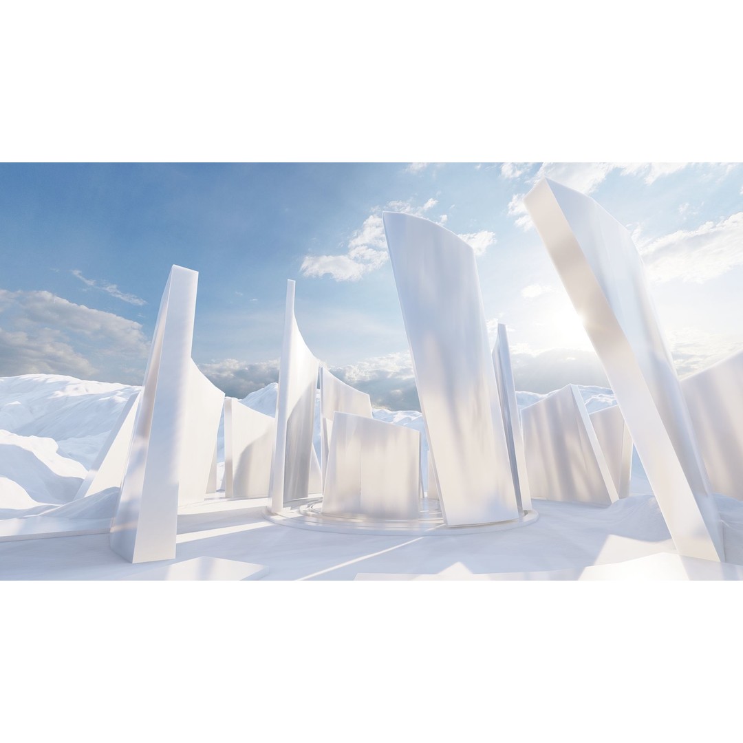 Futuristic Desert Retreat 3D Model – Modern Oasis, Rigged, PBR - View 20