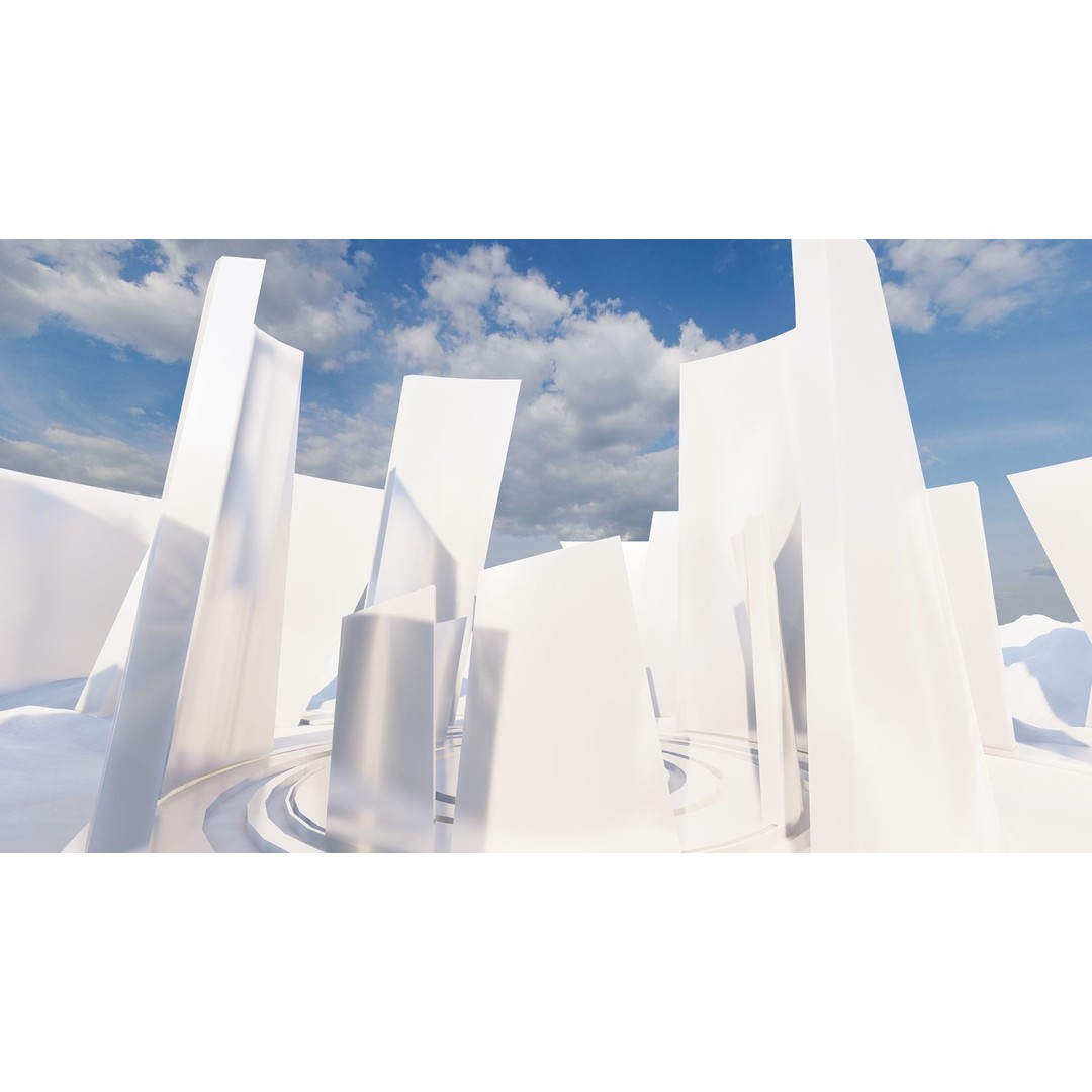 Futuristic Desert Retreat 3D Model – Modern Oasis, Rigged, PBR - View 22