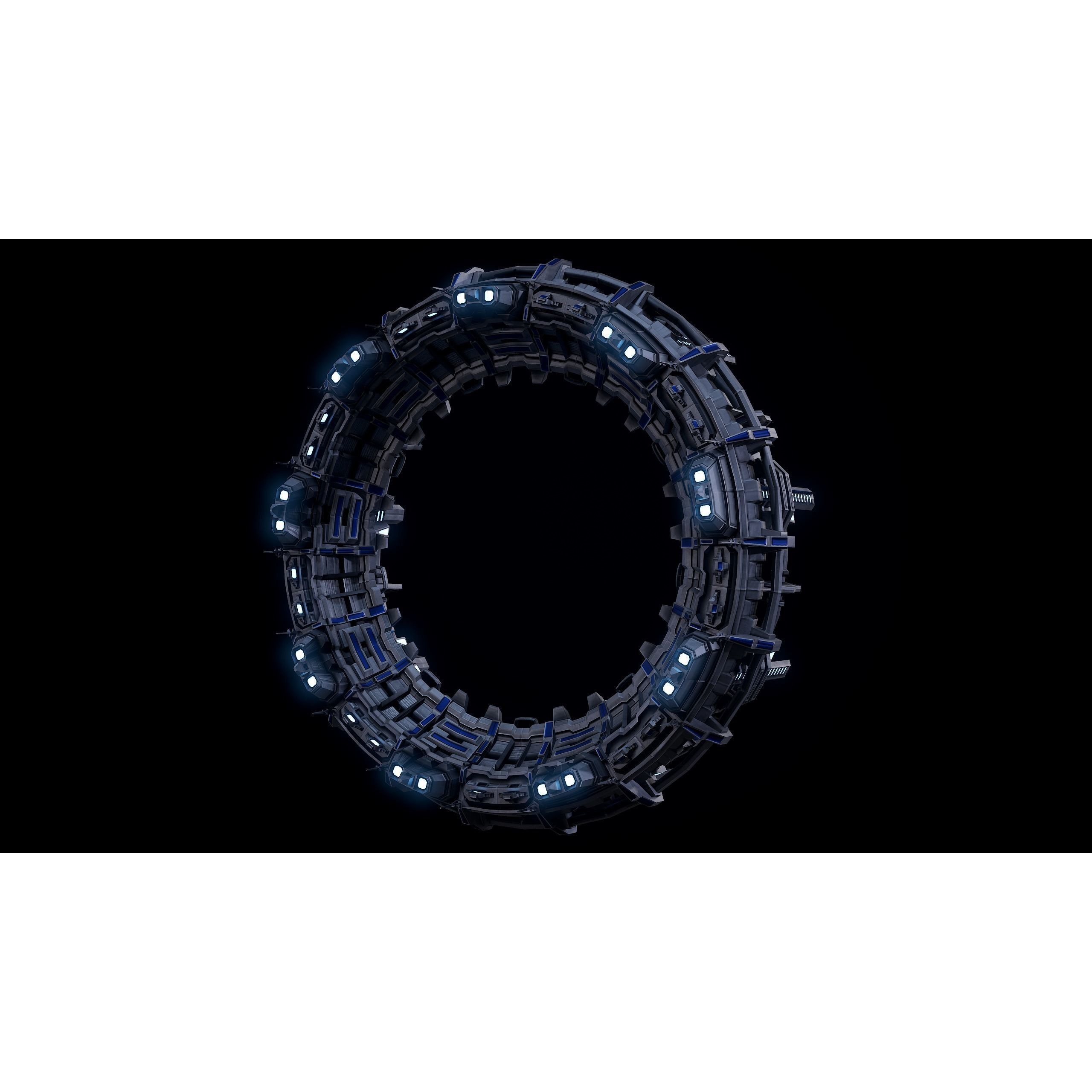 Sci-Fi Stargate - Low-Poly Game-Ready 3D Model - View 15