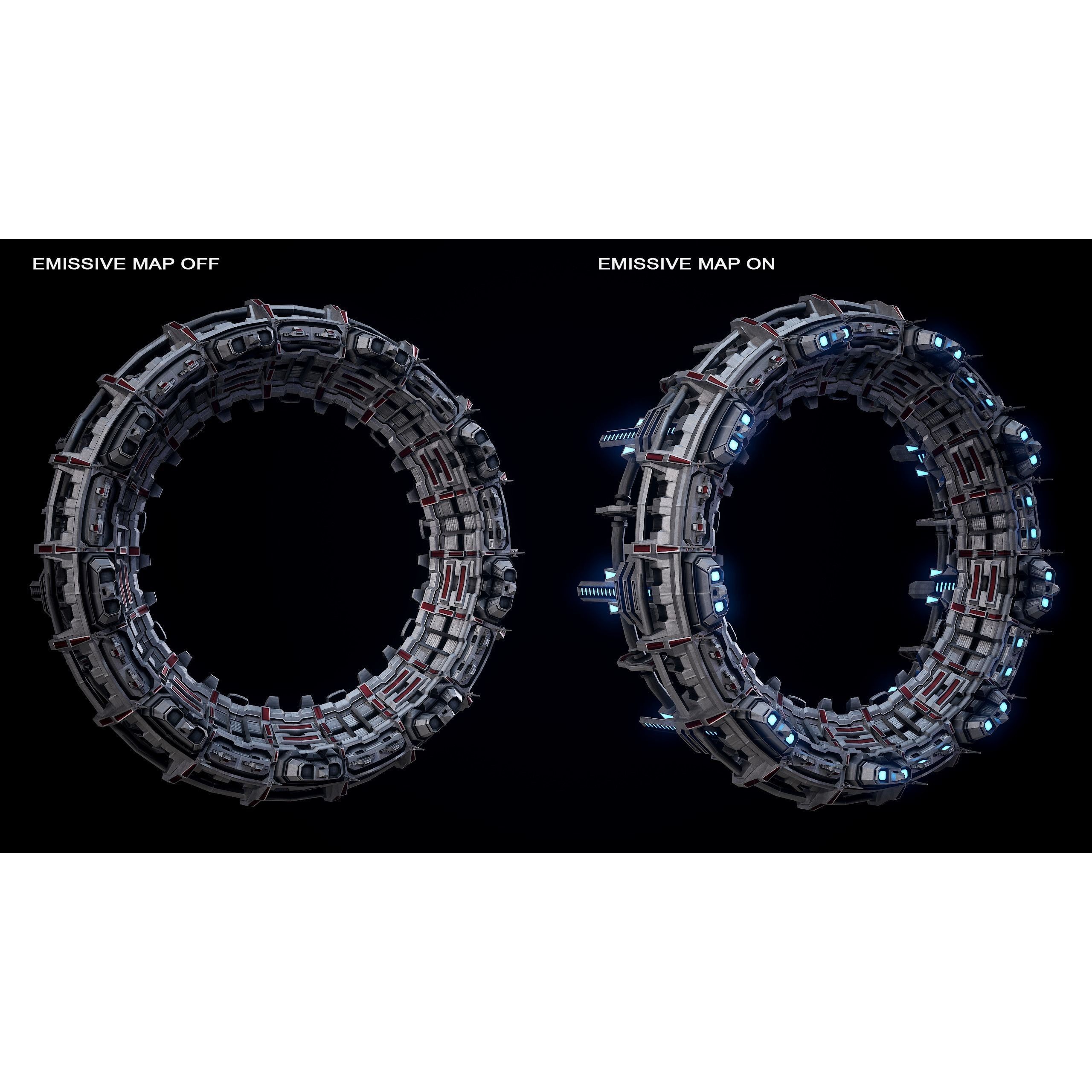 Sci-Fi Stargate - Low-Poly Game-Ready 3D Model - View 16