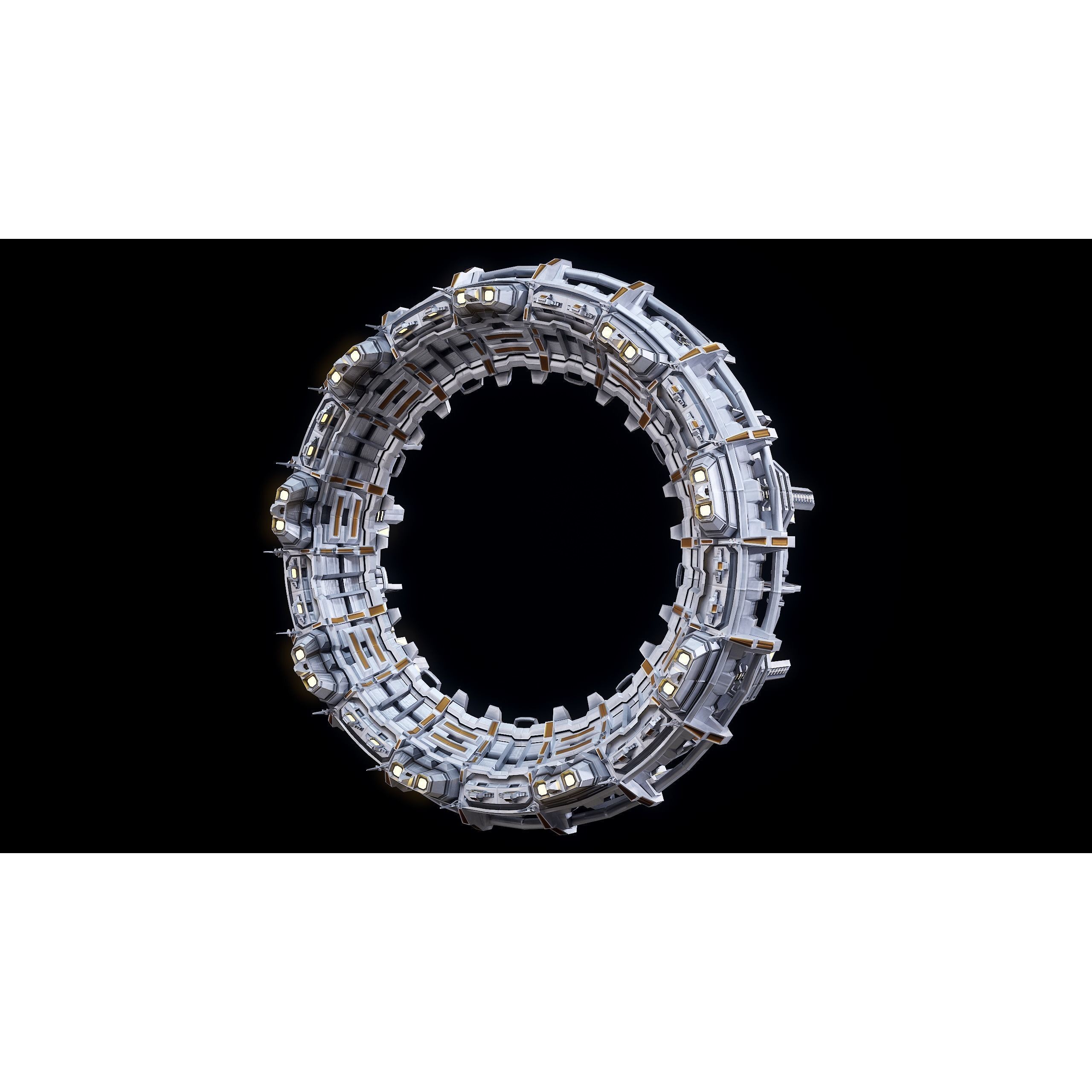 Sci-Fi Stargate - Low-Poly Game-Ready 3D Model - View 17