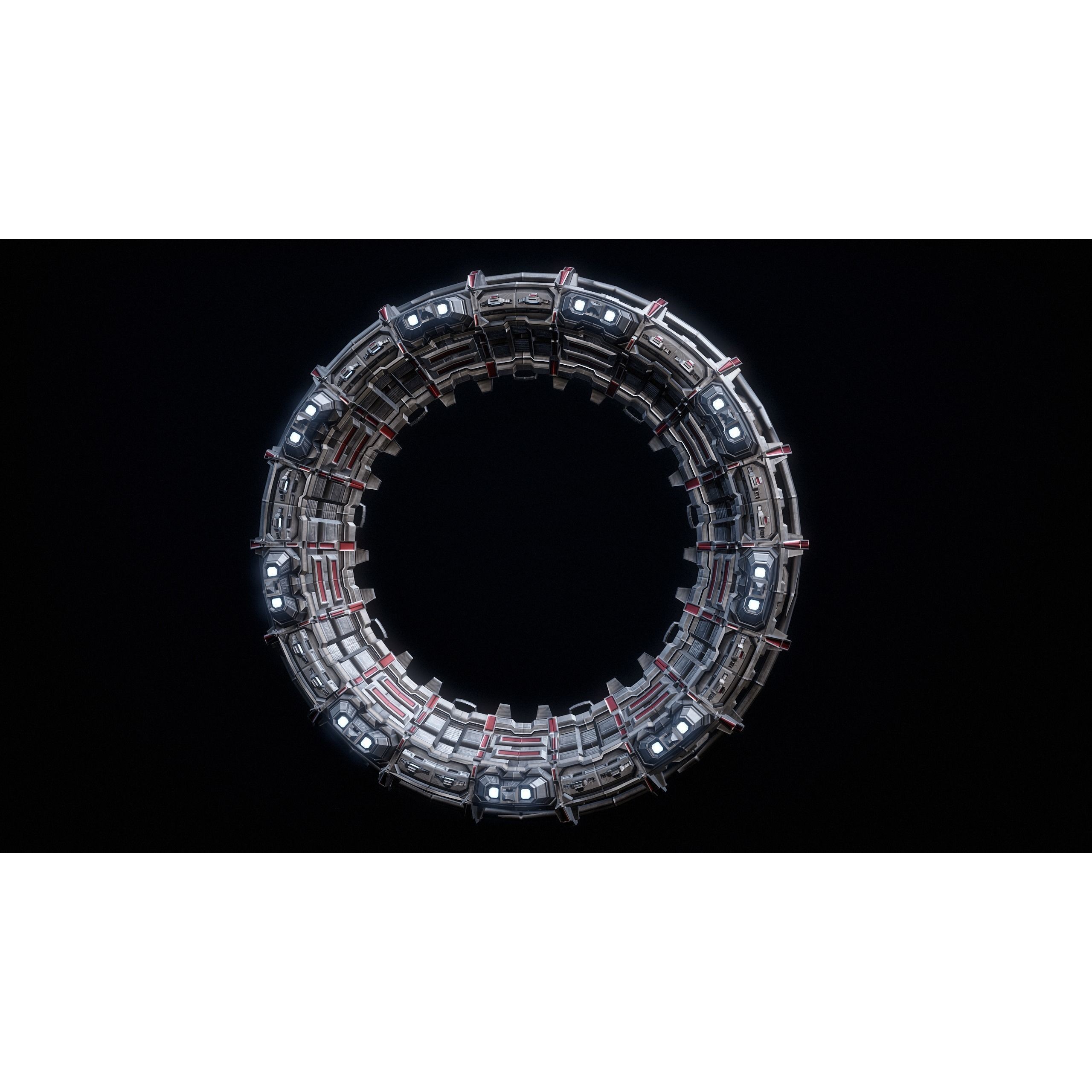 Sci-Fi Stargate - Low-Poly Game-Ready 3D Model - View 19