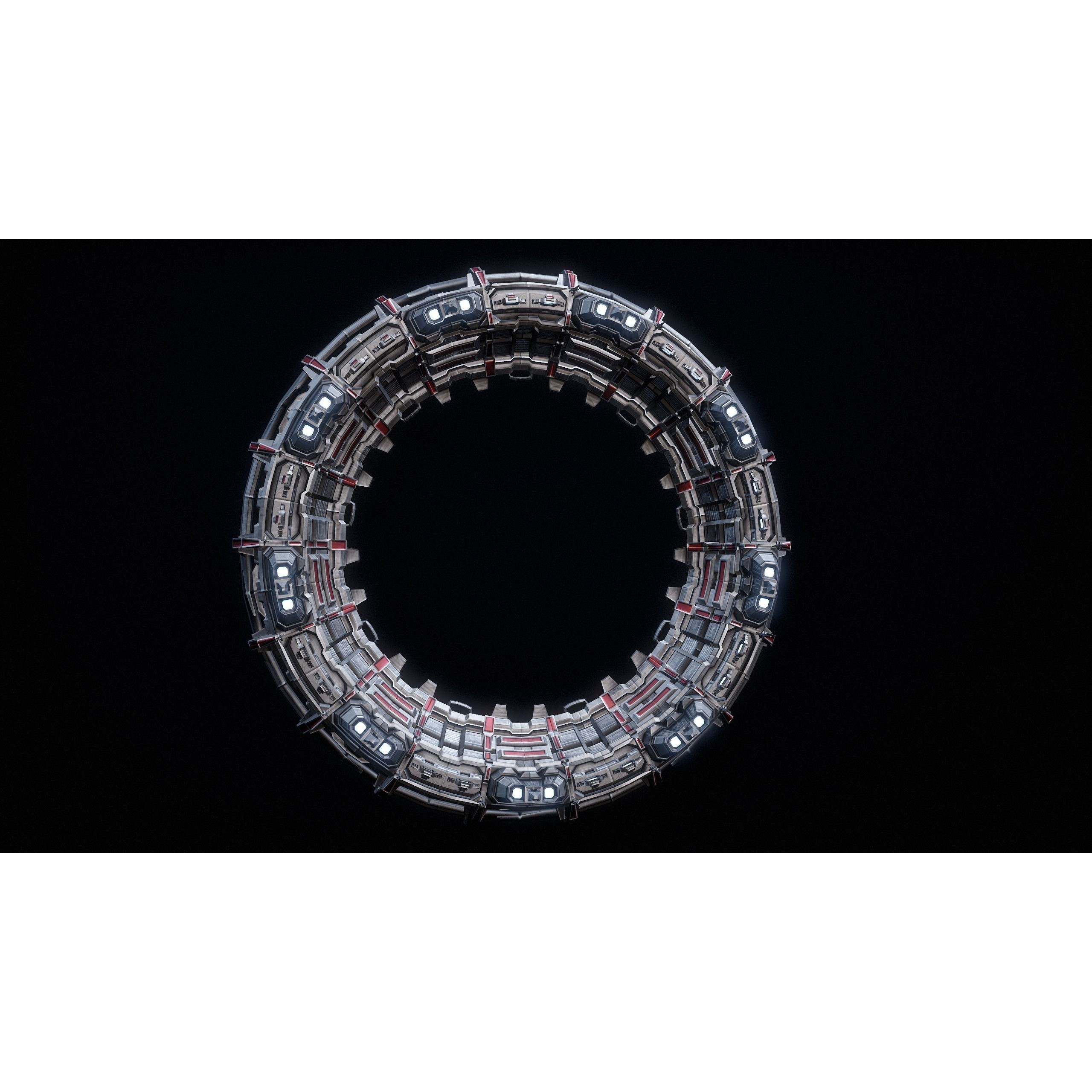 Sci-Fi Stargate - Low-Poly Game-Ready 3D Model - View 20