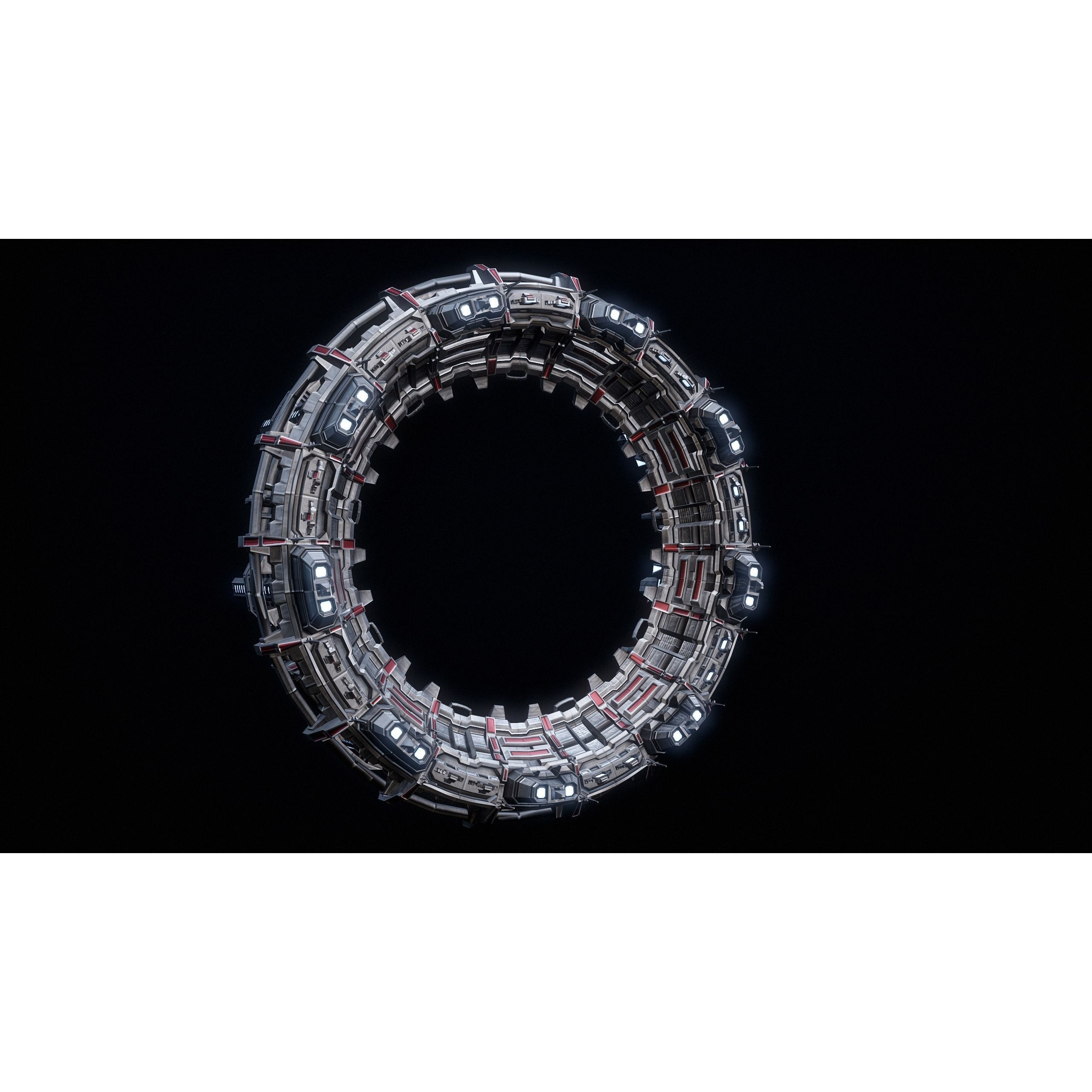 Sci-Fi Stargate - Low-Poly Game-Ready 3D Model - View 21