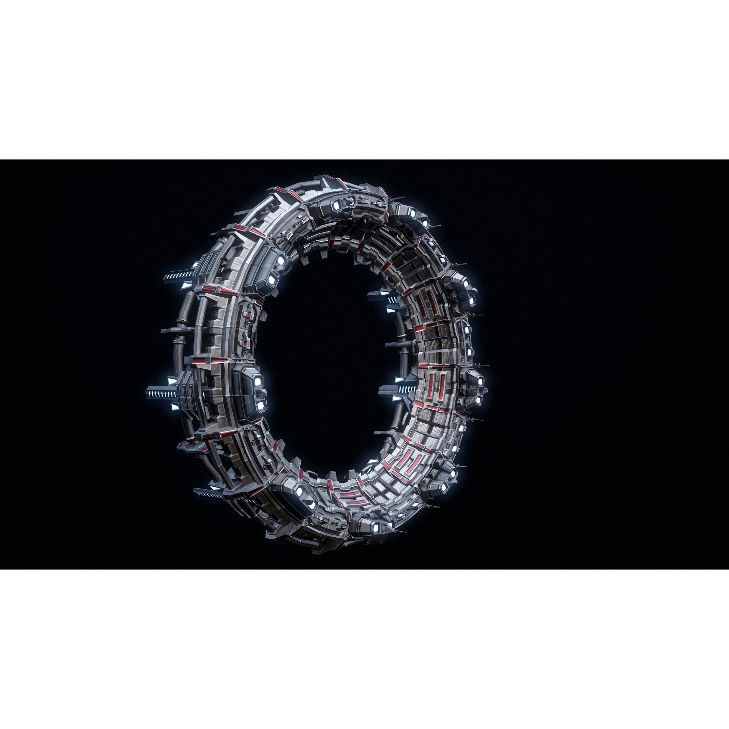 Sci-Fi Stargate - Low-Poly Game-Ready 3D Model - View 22