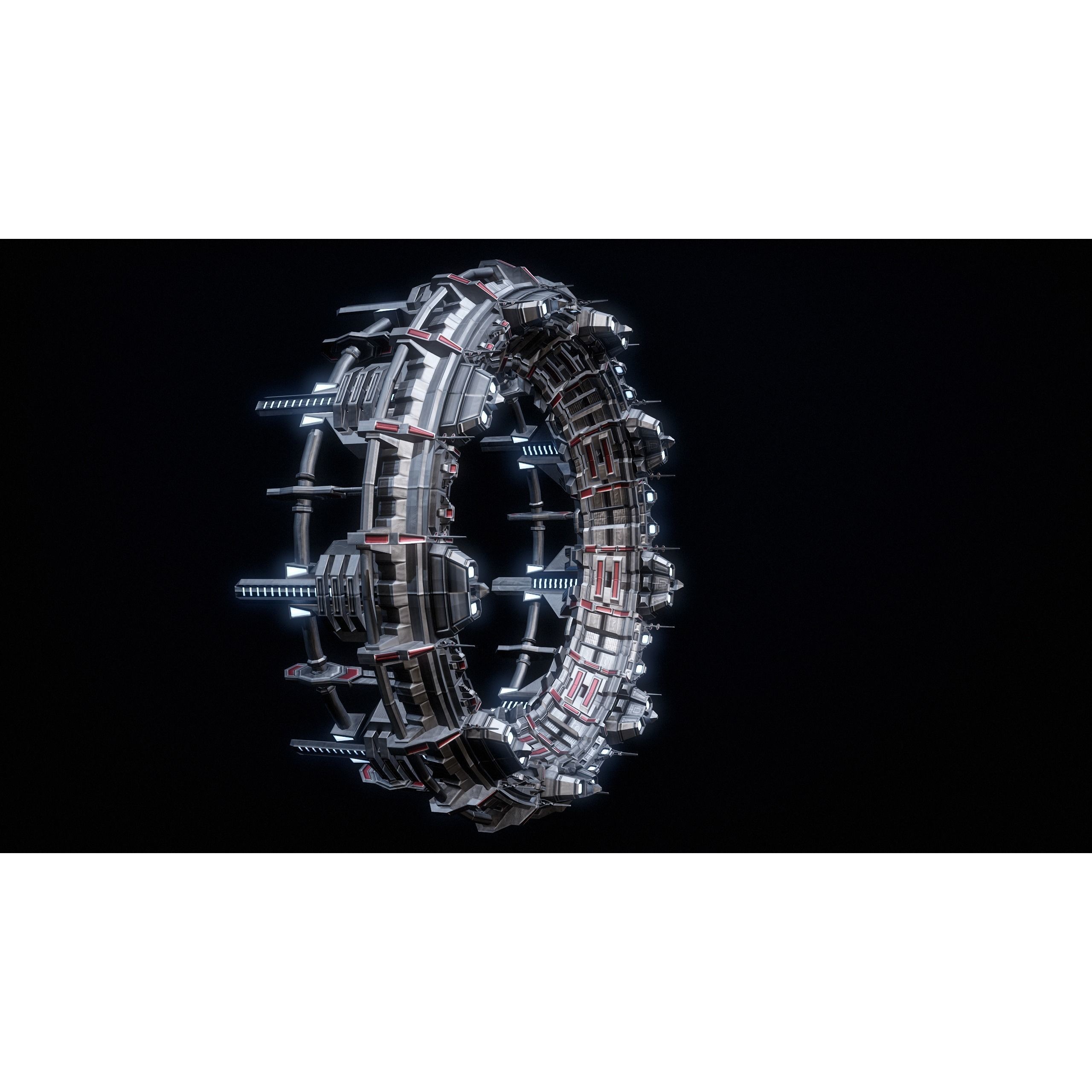 Sci-Fi Stargate - Low-Poly Game-Ready 3D Model - View 23