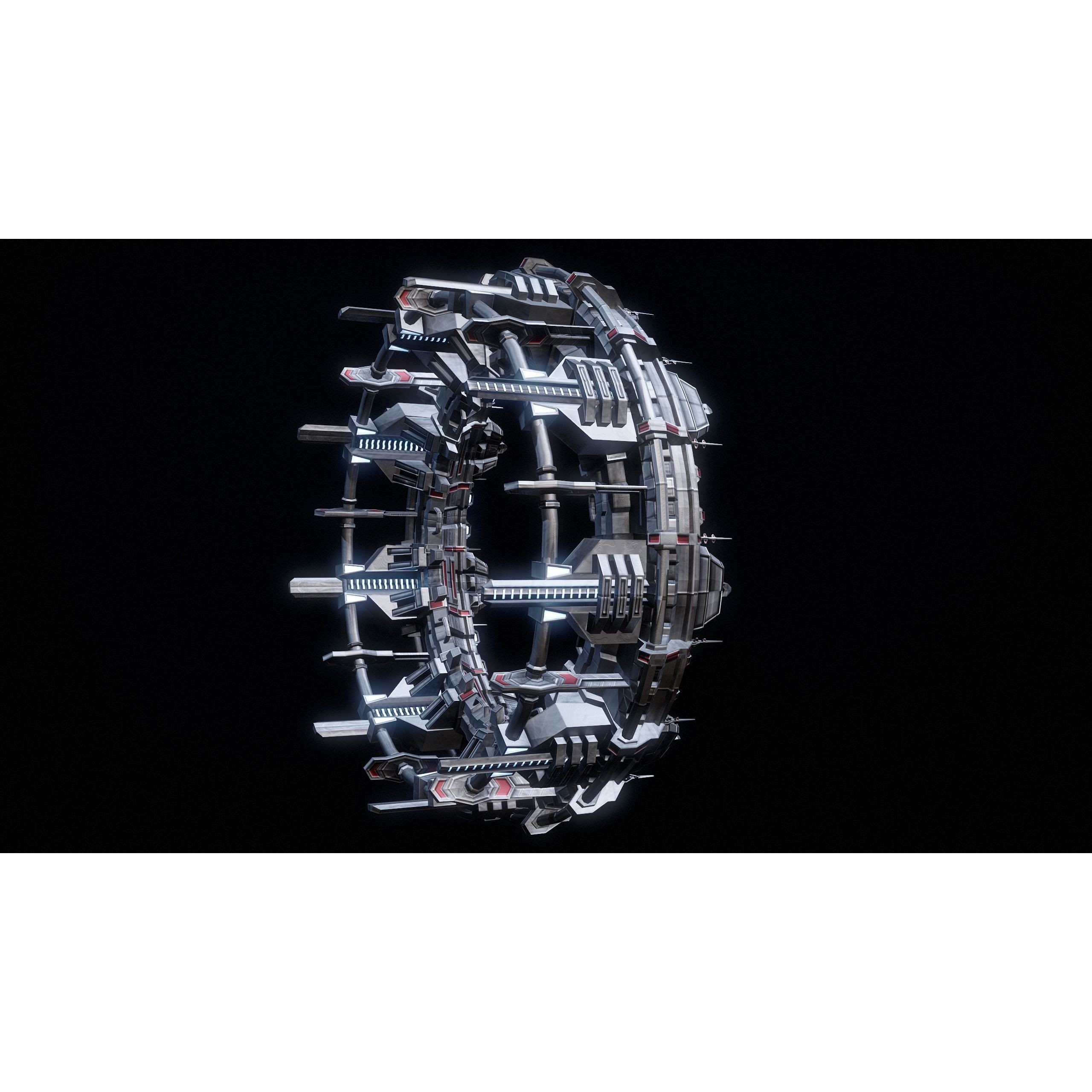 Sci-Fi Stargate - Low-Poly Game-Ready 3D Model - View 26