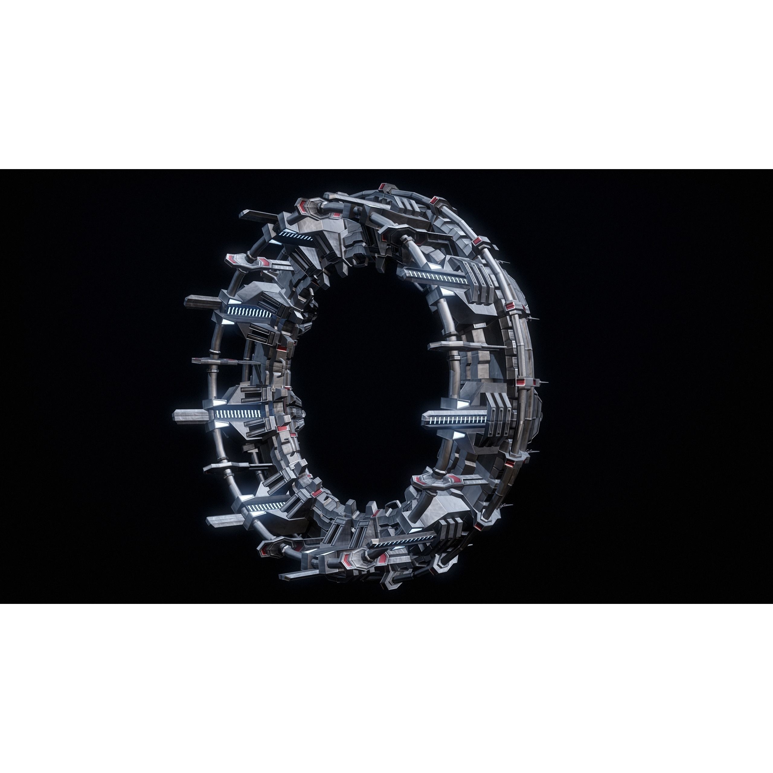 Sci-Fi Stargate - Low-Poly Game-Ready 3D Model - View 27