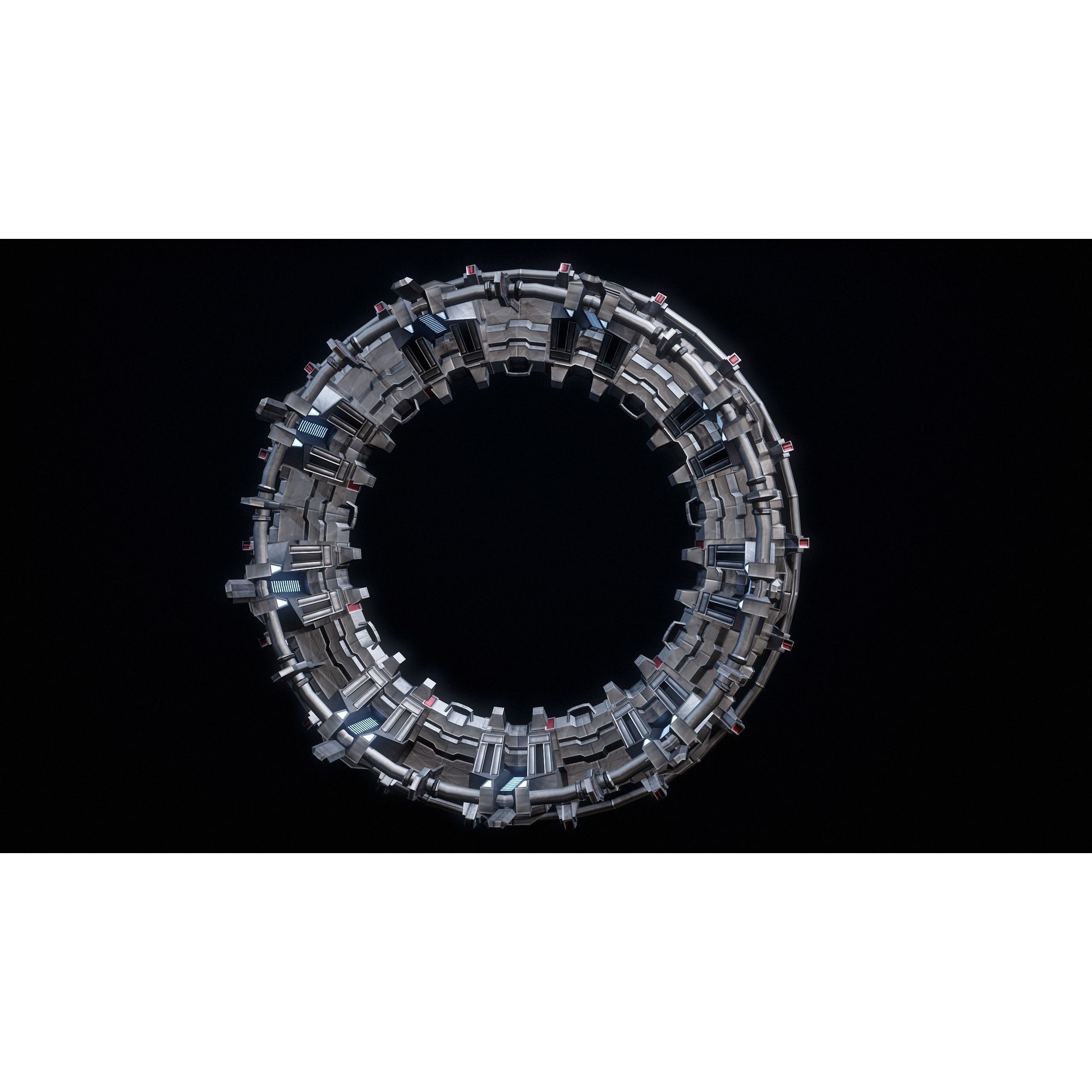Sci-Fi Stargate - Low-Poly Game-Ready 3D Model - View 29