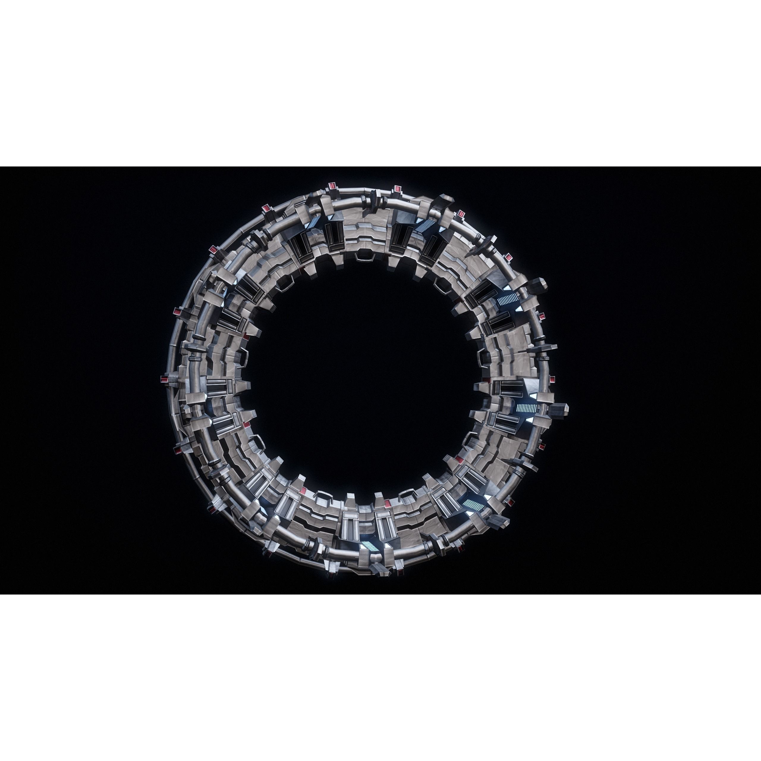 Sci-Fi Stargate - Low-Poly Game-Ready 3D Model - View 30