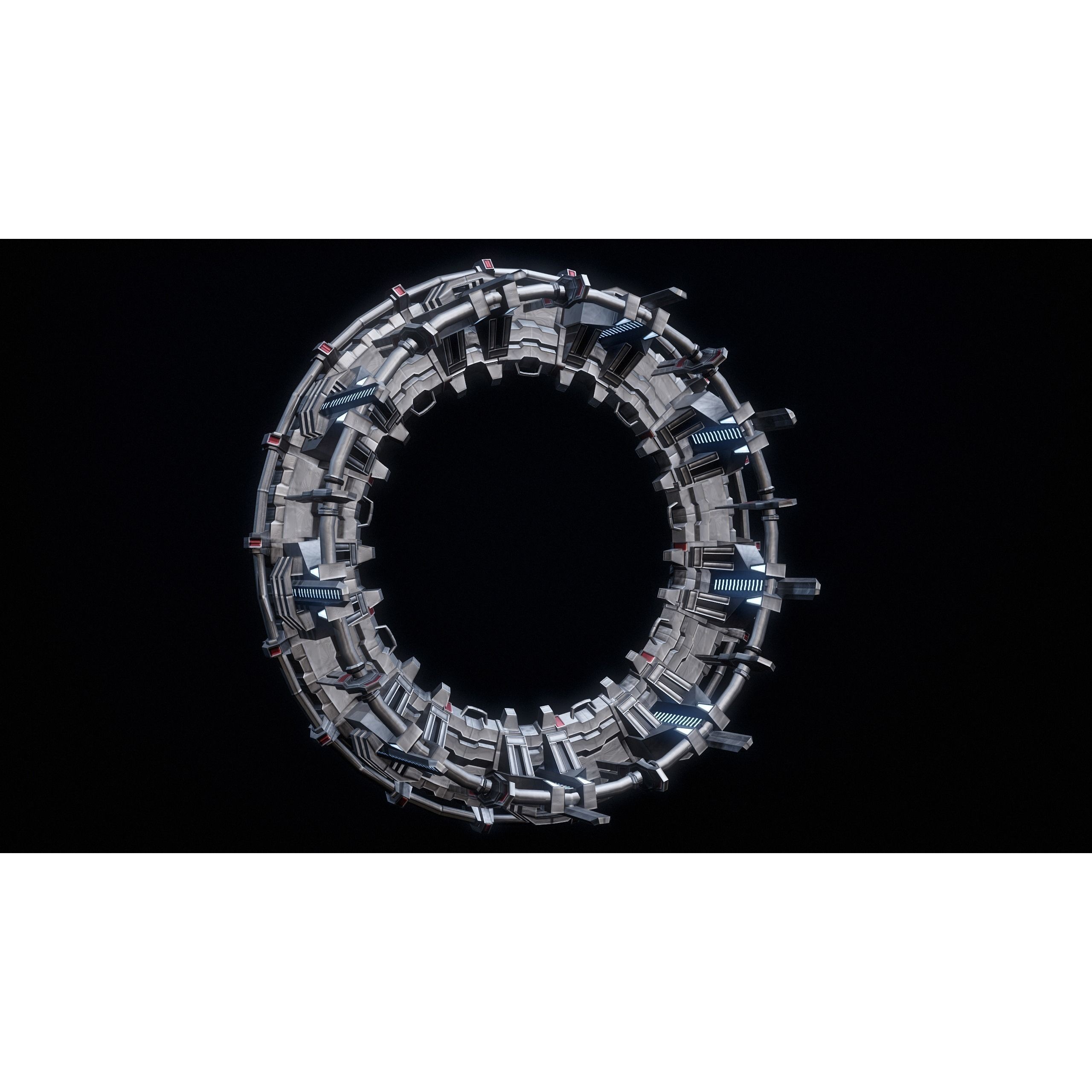 Sci-Fi Stargate - Low-Poly Game-Ready 3D Model - View 31