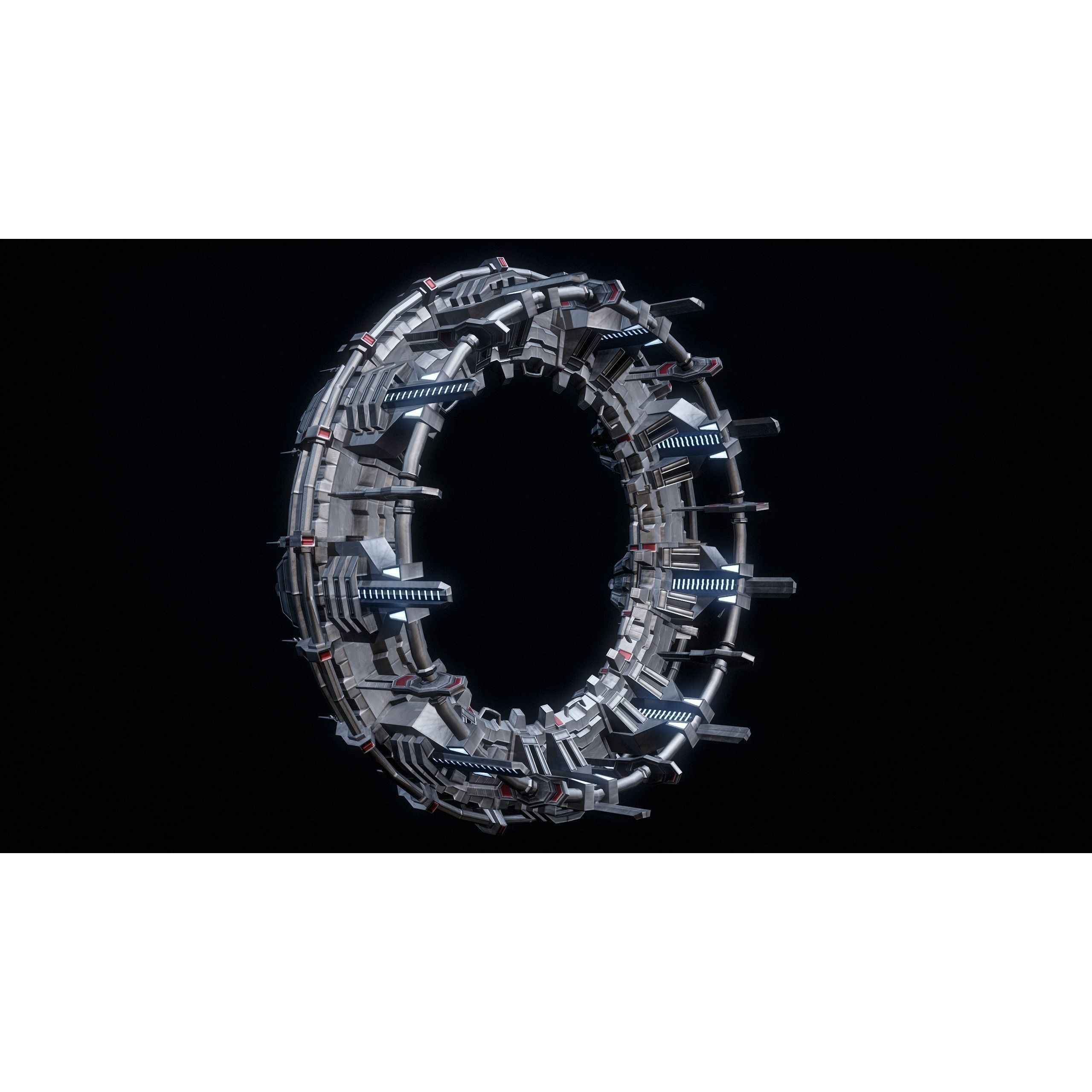 Sci-Fi Stargate - Low-Poly Game-Ready 3D Model - View 32