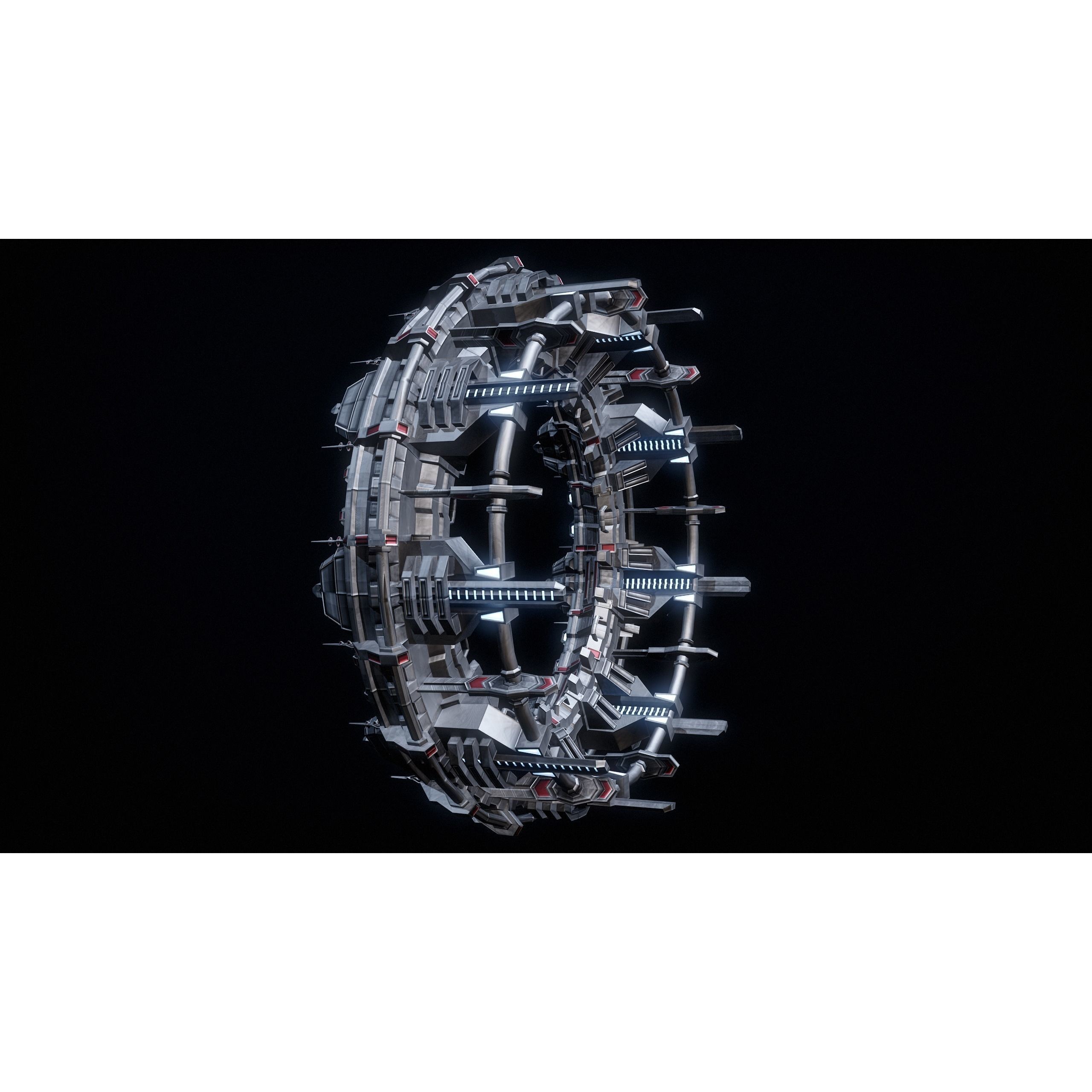 Sci-Fi Stargate - Low-Poly Game-Ready 3D Model - View 33